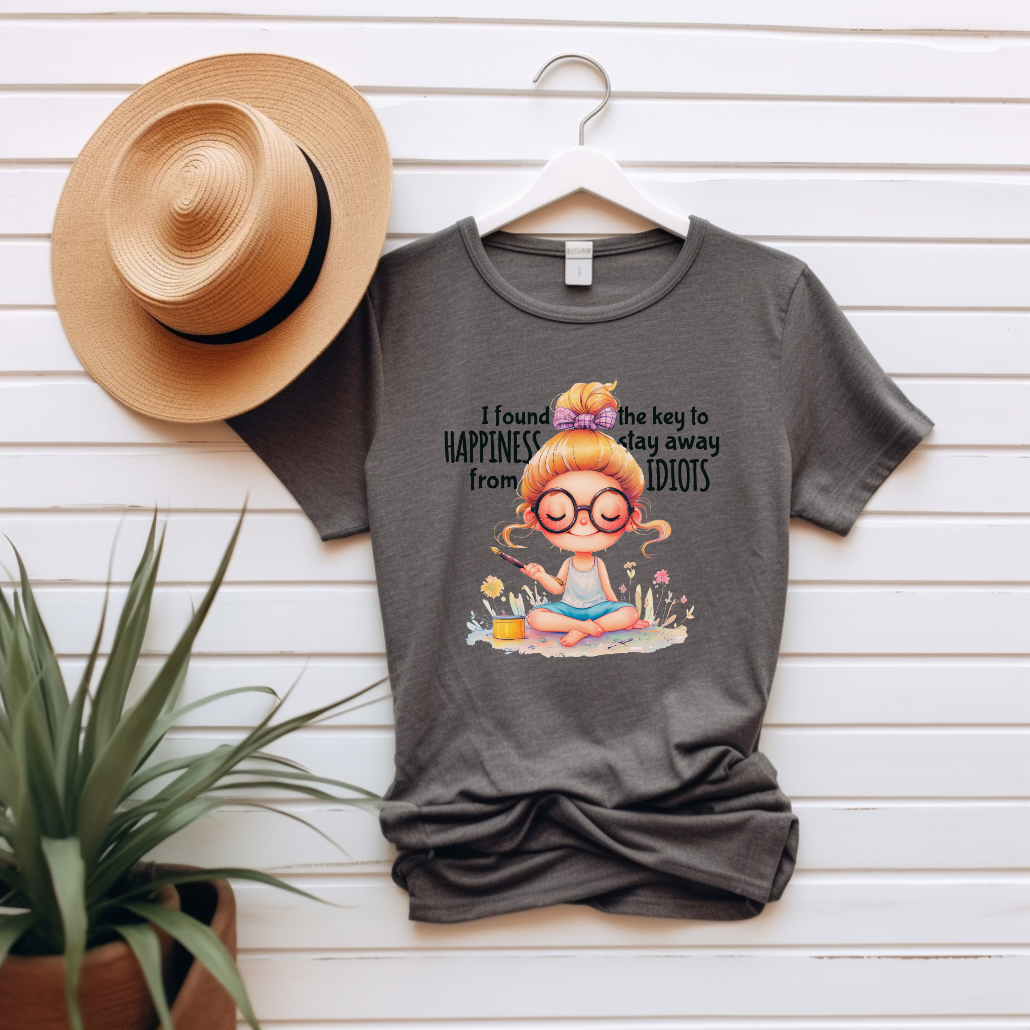 “I Found the Key to HAPPINESS, Stay Away from IDIOTS” – Cozy & Stylish Unisex Jersey Tee product thumbnail image “I Found the Key to HAPPINESS, Stay Away from IDIOTS” – Cozy & Stylish Unisex Jersey Tee product thumbnail image