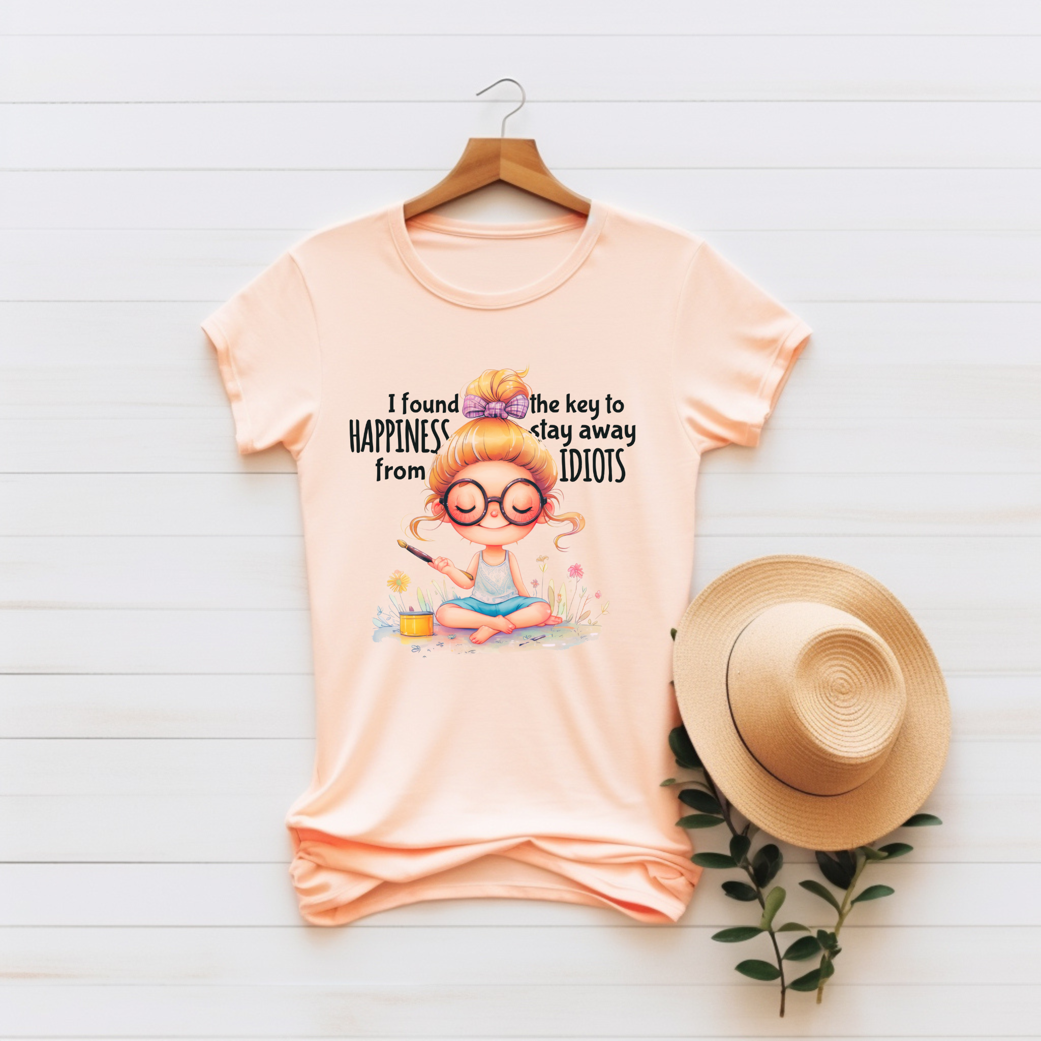 “I Found the Key to HAPPINESS, Stay Away from IDIOTS” – Cozy & Stylish Unisex Jersey Tee product thumbnail image “I Found the Key to HAPPINESS, Stay Away from IDIOTS” – Cozy & Stylish Unisex Jersey Tee product thumbnail image