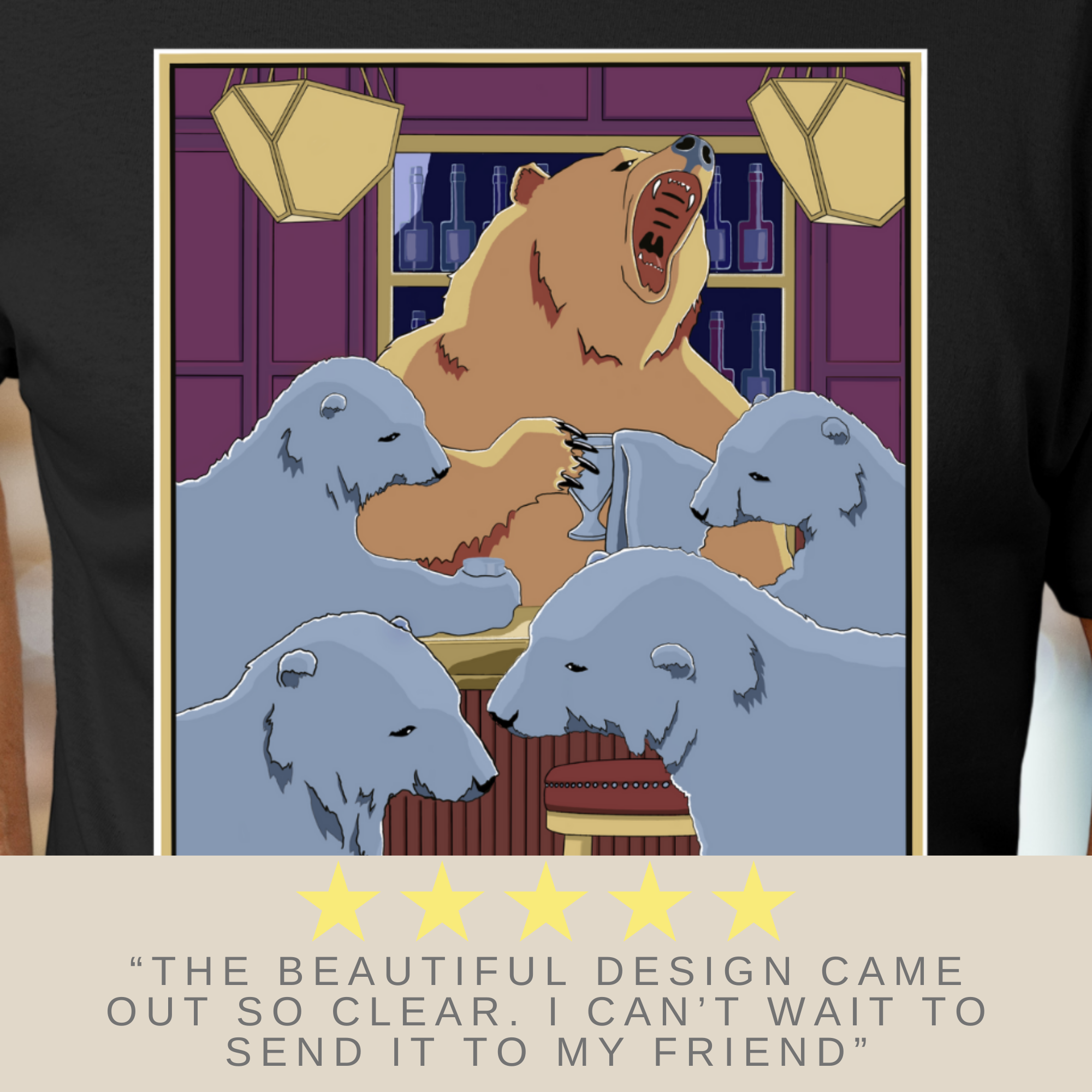 Funny Unisex Heavy Cotton Tee, The Bear-Tender Graphic Shirt, Gift for Bartender or Dad product thumbnail image Funny Unisex Heavy Cotton Tee, The Bear-Tender Graphic Shirt, Gift for Bartender or Dad product thumbnail image