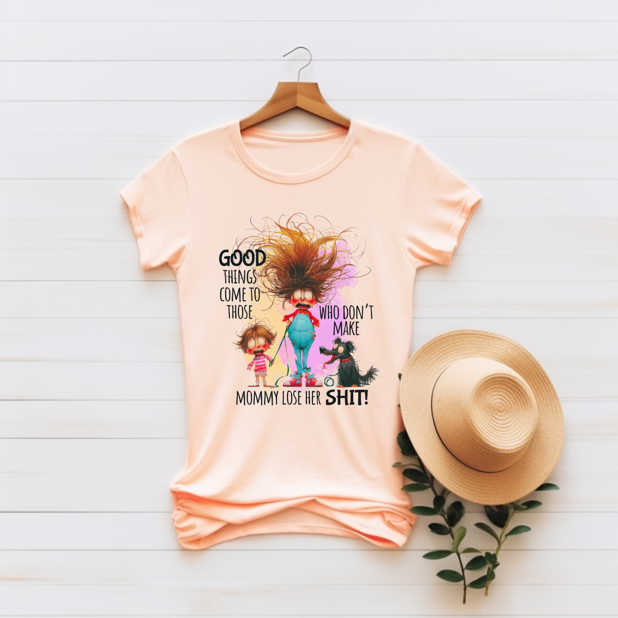 “Good Things Come to Those Who Don’t Make Mommy Lose Her Sht” – Cozy & Stylish Unisex Jersey Tee product thumbnail image “Good Things Come to Those Who Don’t Make Mommy Lose Her Sht” – Cozy & Stylish Unisex Jersey Tee product thumbnail image