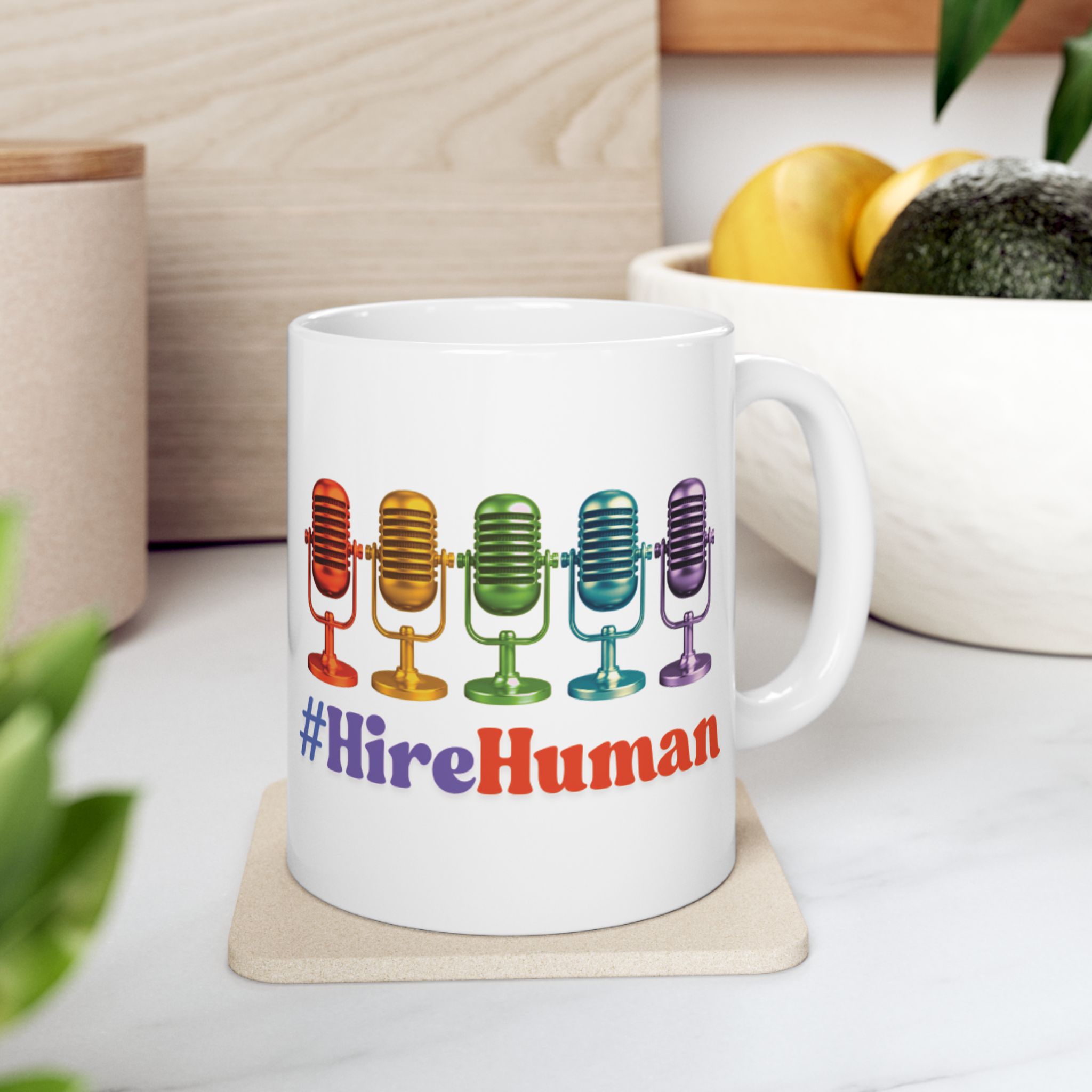 #HireHuman Ceramic Coffee Mug - 11oz product thumbnail image #HireHuman Ceramic Coffee Mug - 11oz product thumbnail image