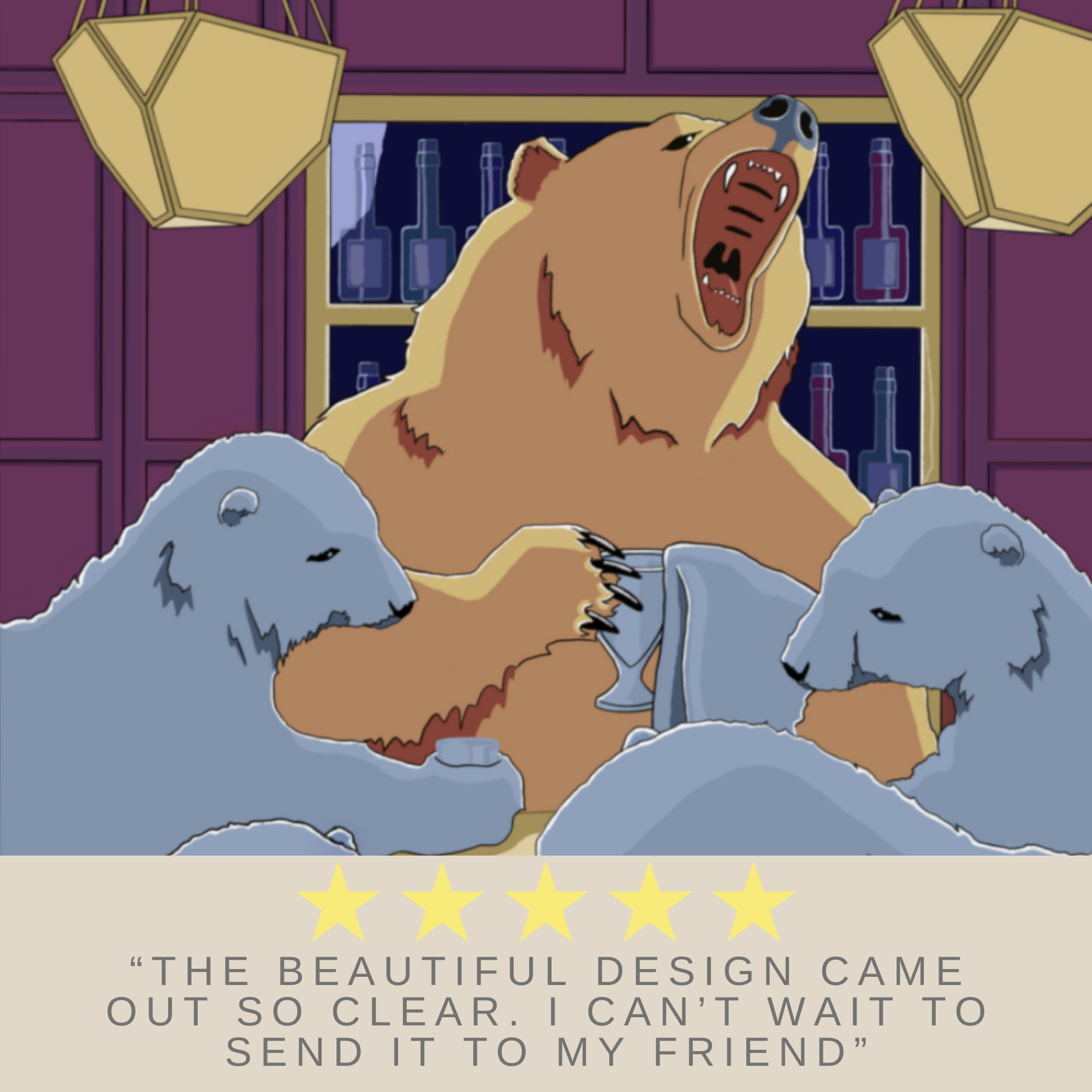 Satin Poster - Bear-Tender 300gsm Art Print for Animal Lovers, Gift for Bartenders product thumbnail image Satin Poster - Bear-Tender 300gsm Art Print for Animal Lovers, Gift for Bartenders product thumbnail image