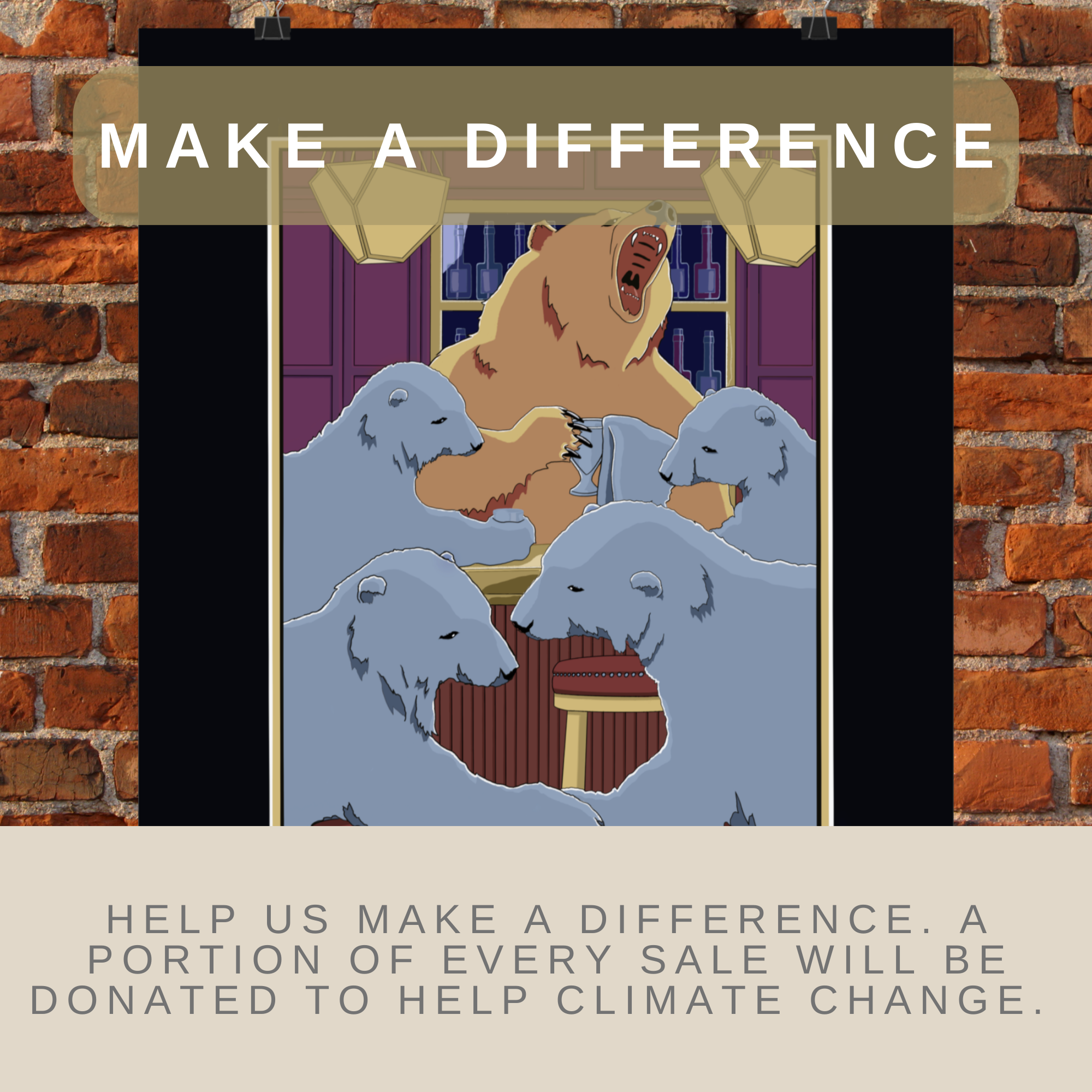 Satin Poster - Bear-Tender 300gsm Art Print for Animal Lovers, Gift for Bartenders product thumbnail image Satin Poster - Bear-Tender 300gsm Art Print for Animal Lovers, Gift for Bartenders product thumbnail image