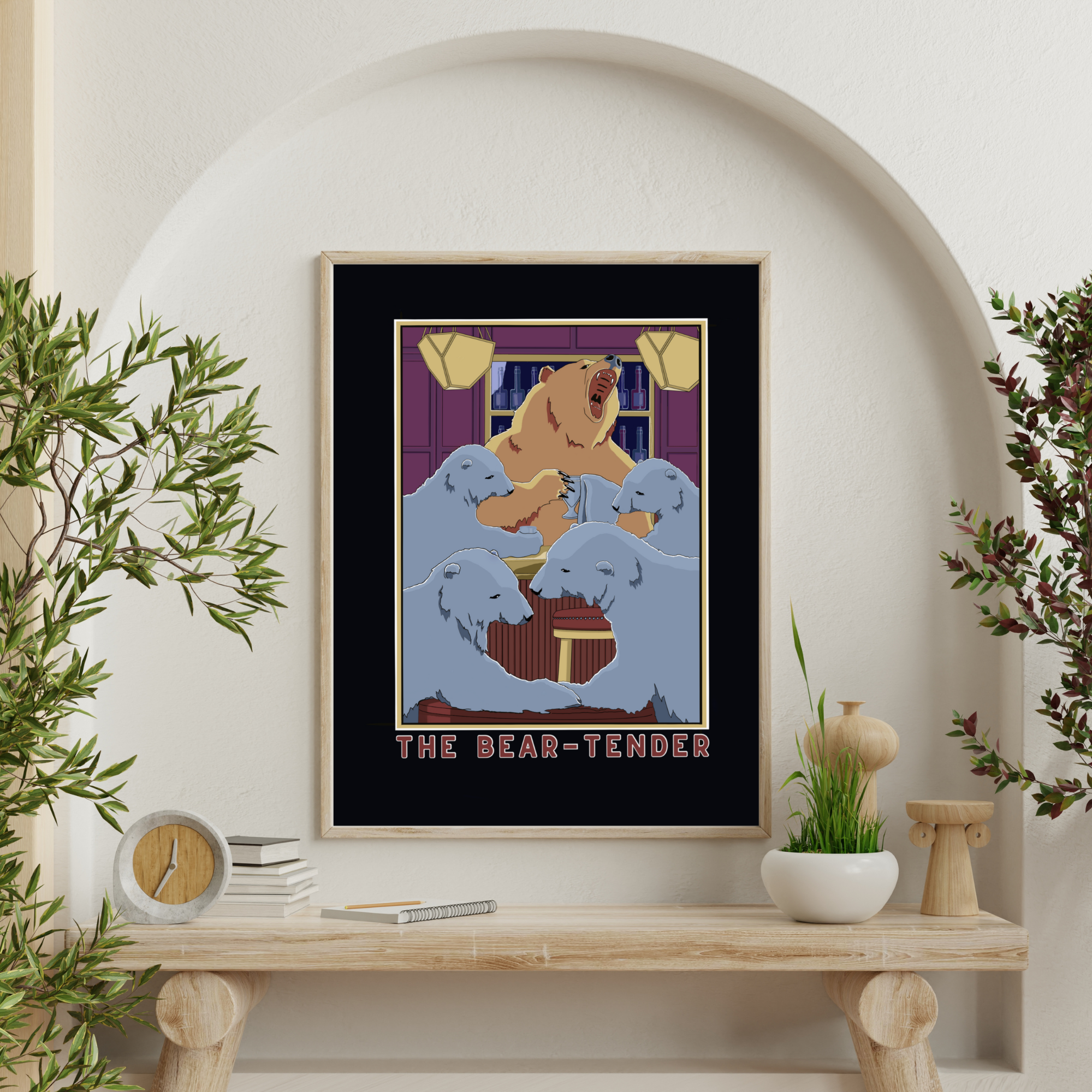 Satin Poster - Bear-Tender 300gsm Art Print for Animal Lovers, Gift for Bartenders product thumbnail image Satin Poster - Bear-Tender 300gsm Art Print for Animal Lovers, Gift for Bartenders product thumbnail image