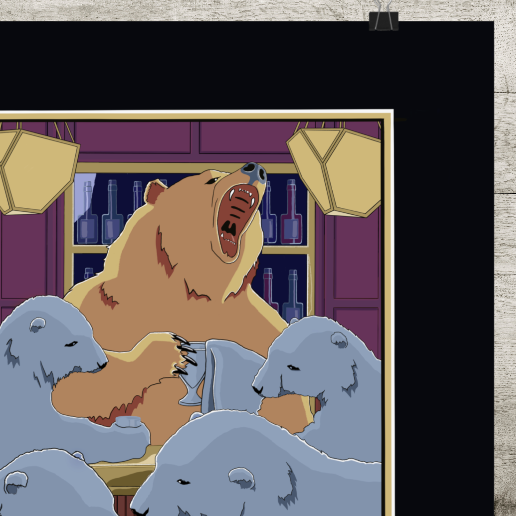 Satin Poster - Bear-Tender 300gsm Art Print for Animal Lovers, Gift for Bartenders product thumbnail image Satin Poster - Bear-Tender 300gsm Art Print for Animal Lovers, Gift for Bartenders product thumbnail image