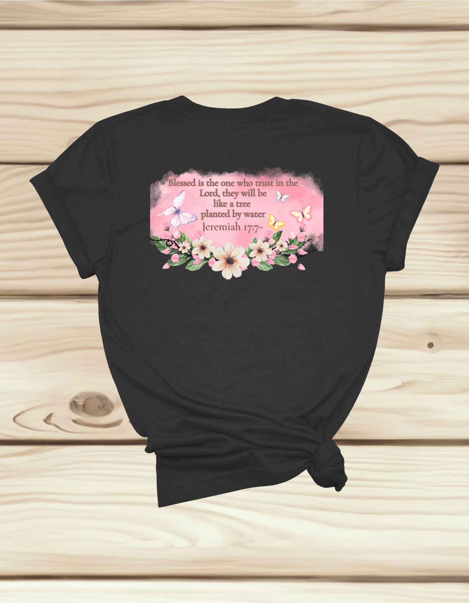 Inspirational Christian Tee – “Bloom Where God Plants You” | Unisex Fit, Soft Jersey Shirt product thumbnail image