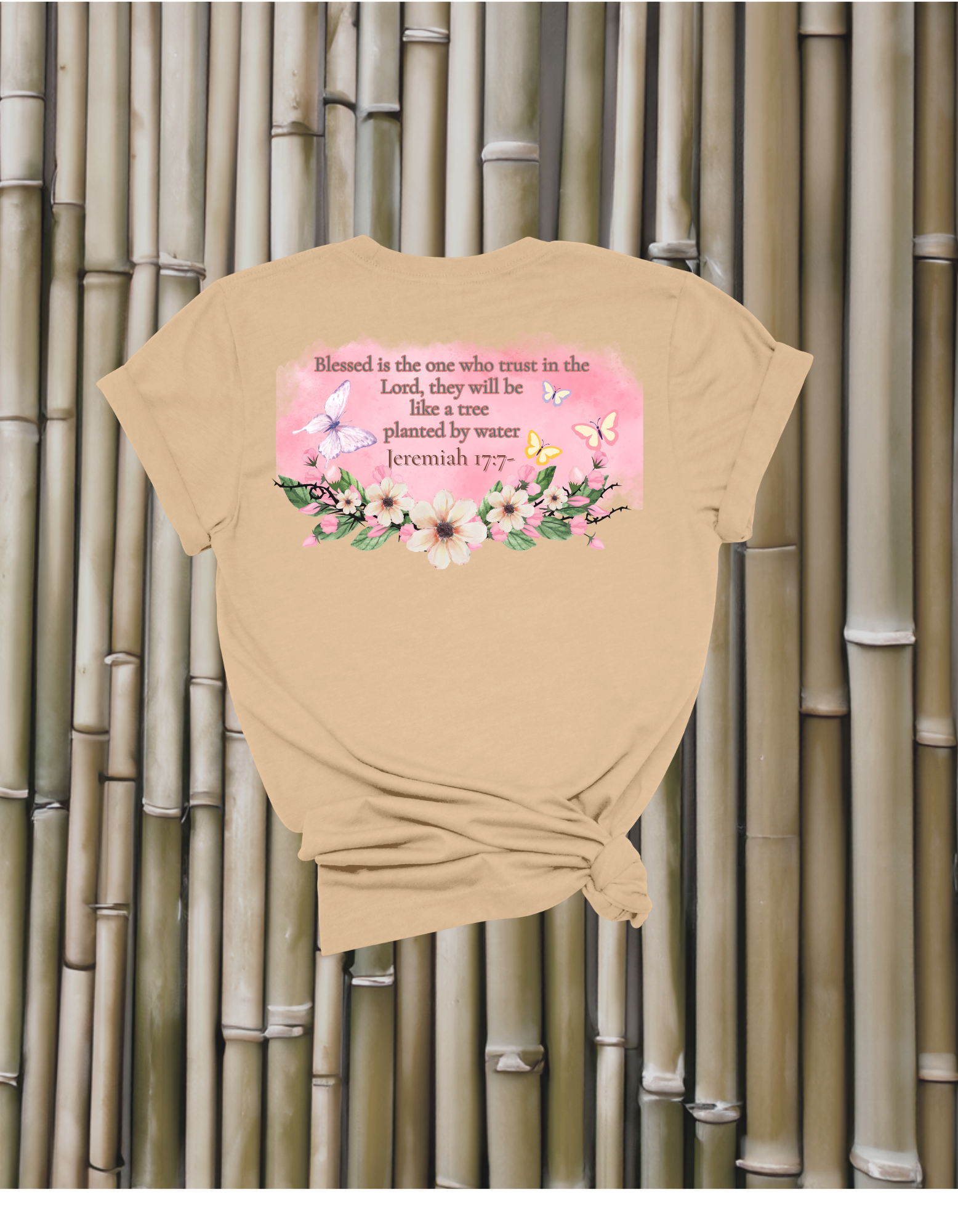 Inspirational Christian Tee – “Bloom Where God Plants You” | Unisex Fit, Soft Jersey Shirt product thumbnail image