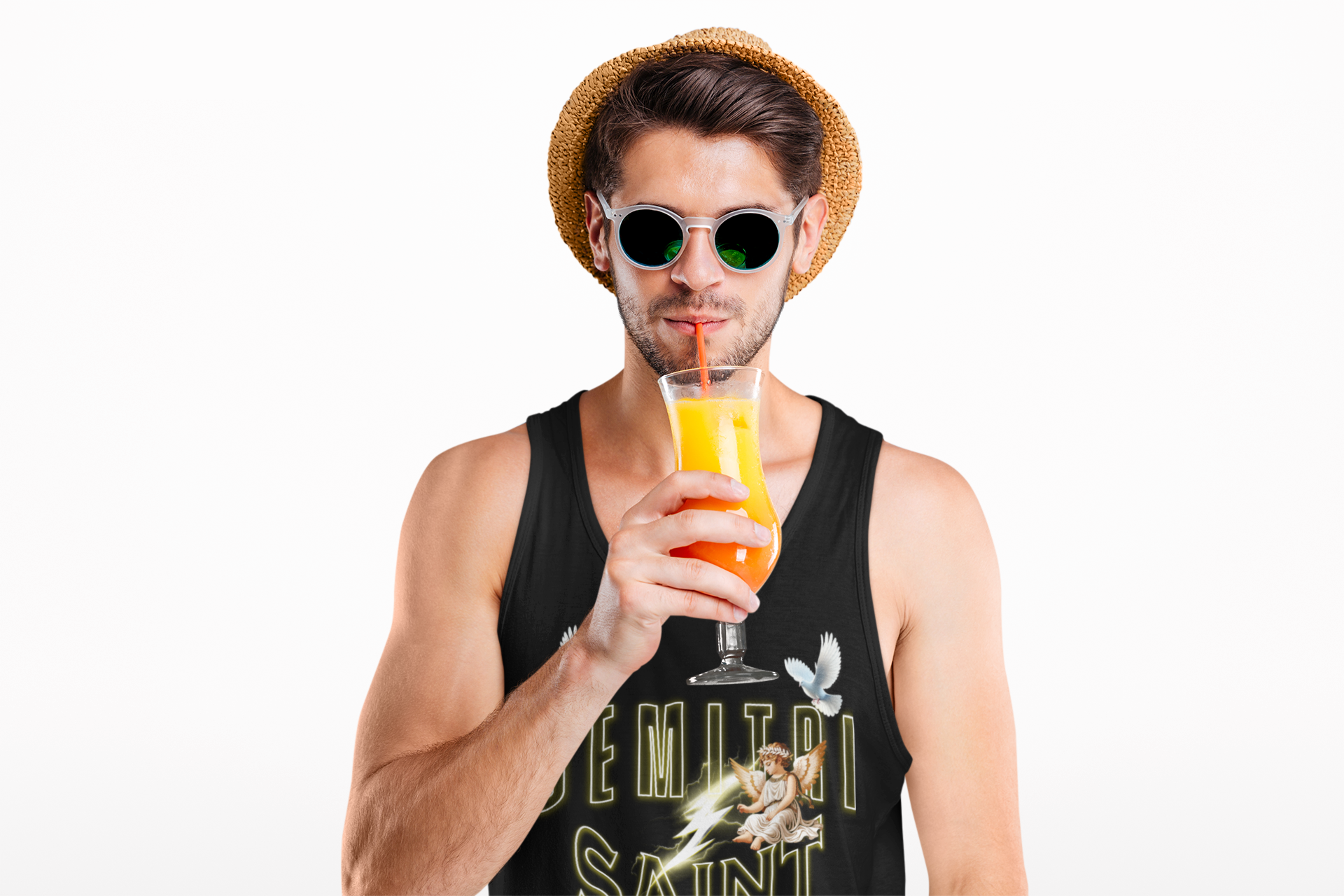 Saint Demitri Lightening Tank Top - Summer Casual Jersey Tank for Him product thumbnail image Saint Demitri Lightening Tank Top - Summer Casual Jersey Tank for Him product thumbnail image