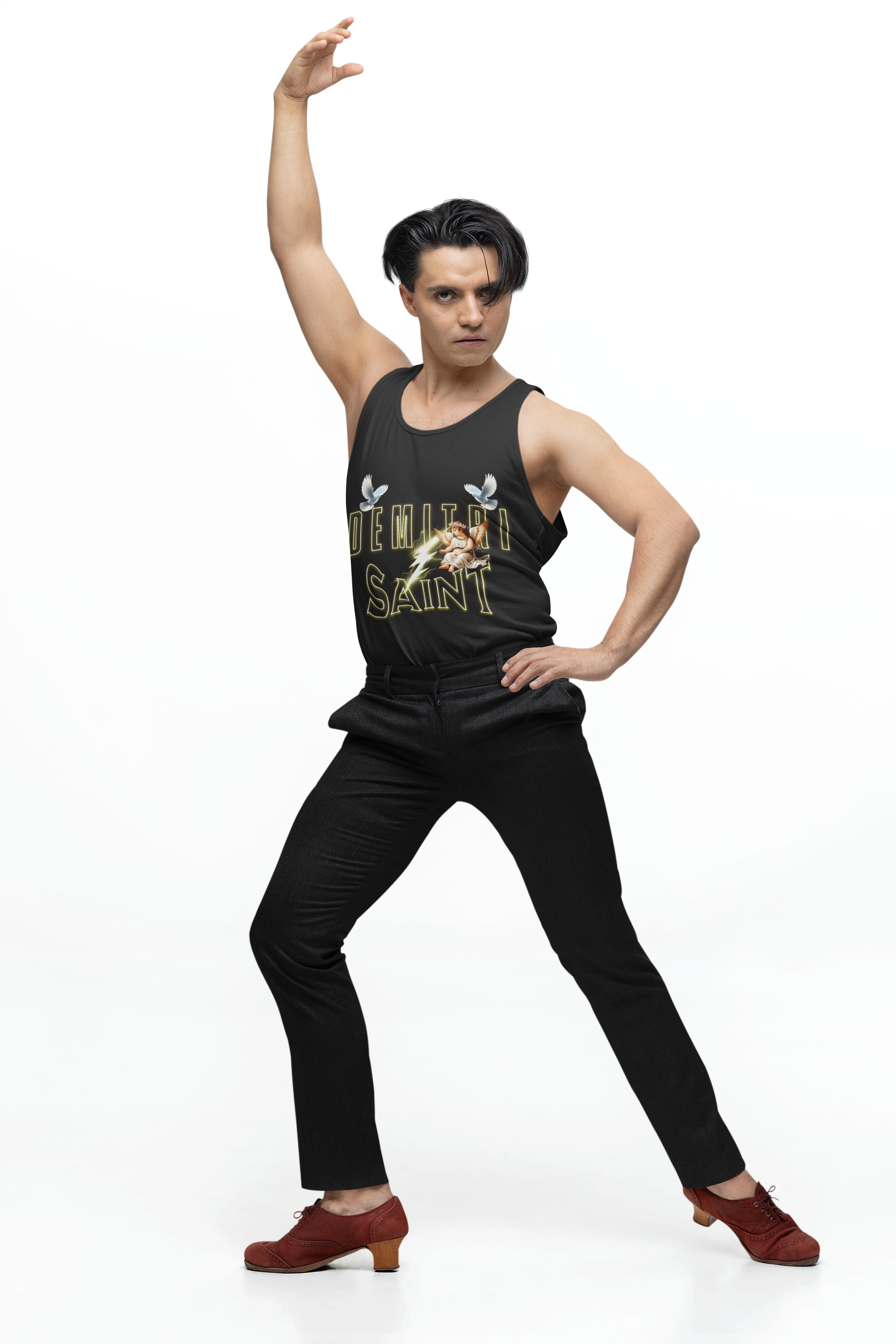 Saint Demitri Lightening Tank Top - Summer Casual Jersey Tank for Him product thumbnail image Saint Demitri Lightening Tank Top - Summer Casual Jersey Tank for Him product thumbnail image