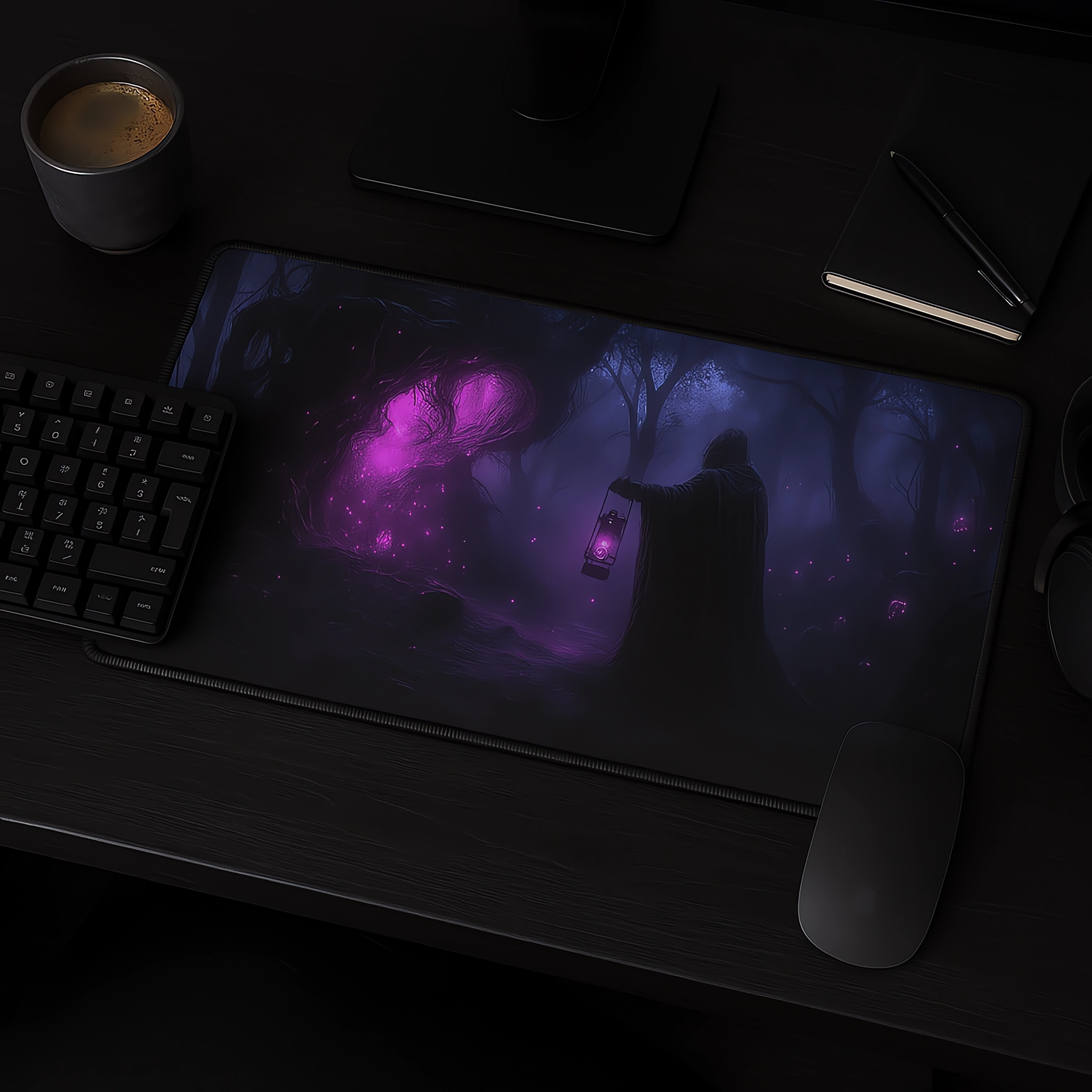 Whispers Beyond the Rift Desk Mat – Large Fantasy Forest Mouse Pad | Witchy Gaming & Office Decor | Neoprene Desk Pad in 3 Sizes product thumbnail image Whispers Beyond the Rift Desk Mat – Large Fantasy Forest Mouse Pad | Witchy Gaming & Office Decor | Neoprene Desk Pad in 3 Sizes product thumbnail image