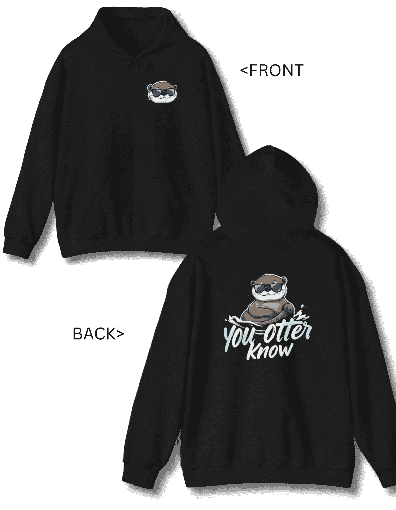 Cute Otter Hoodie, Animal Lover Sweatshirt, Funny Graphic Jumper, Gift for Nature Enthusiast, Cozy Winter Apparel, Wildlife Pullover, Otter product thumbnail image