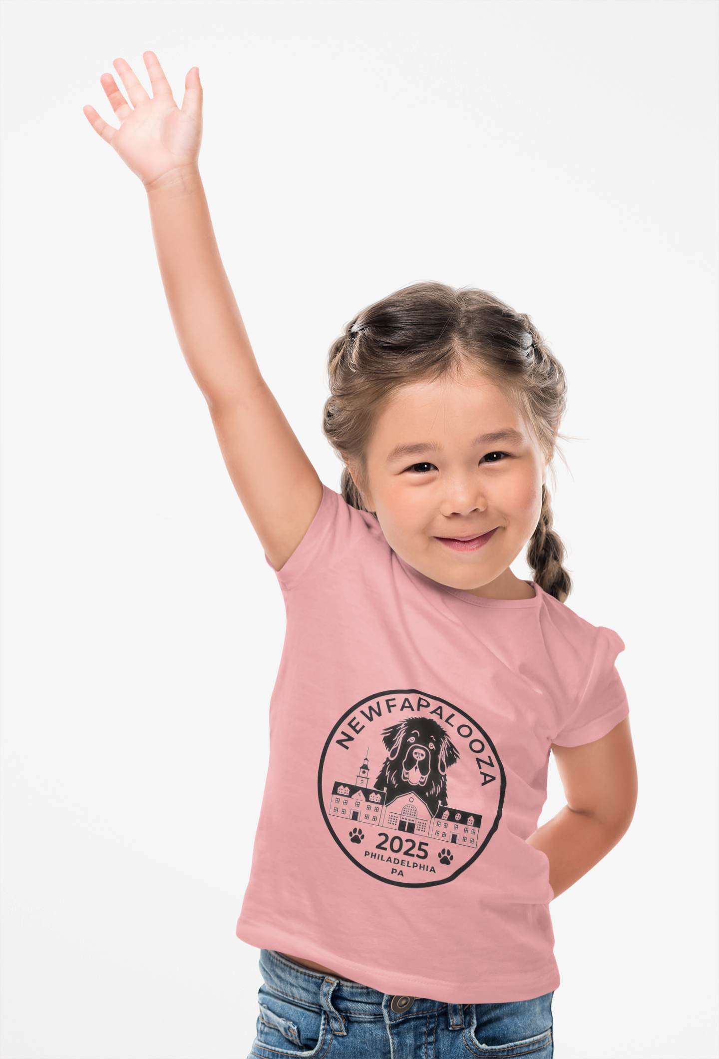 Newfapalooza 2025 Toddler's Fine Jersey Tee - Fun Dog Festival T-Shirt product thumbnail image