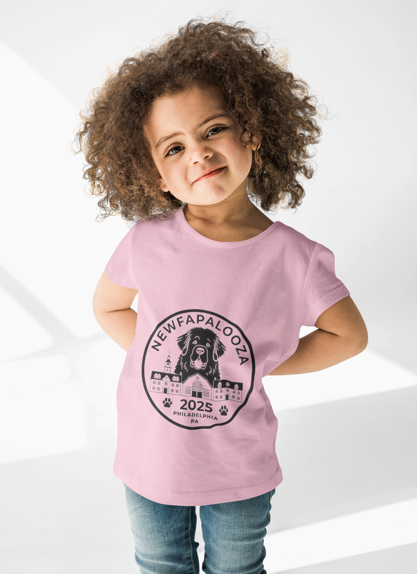 Newfapalooza 2025 Toddler's Fine Jersey Tee - Fun Dog Festival T-Shirt Newfapalooza 2025 Toddler's Fine Jersey Tee - Fun Dog Festival T-Shirt