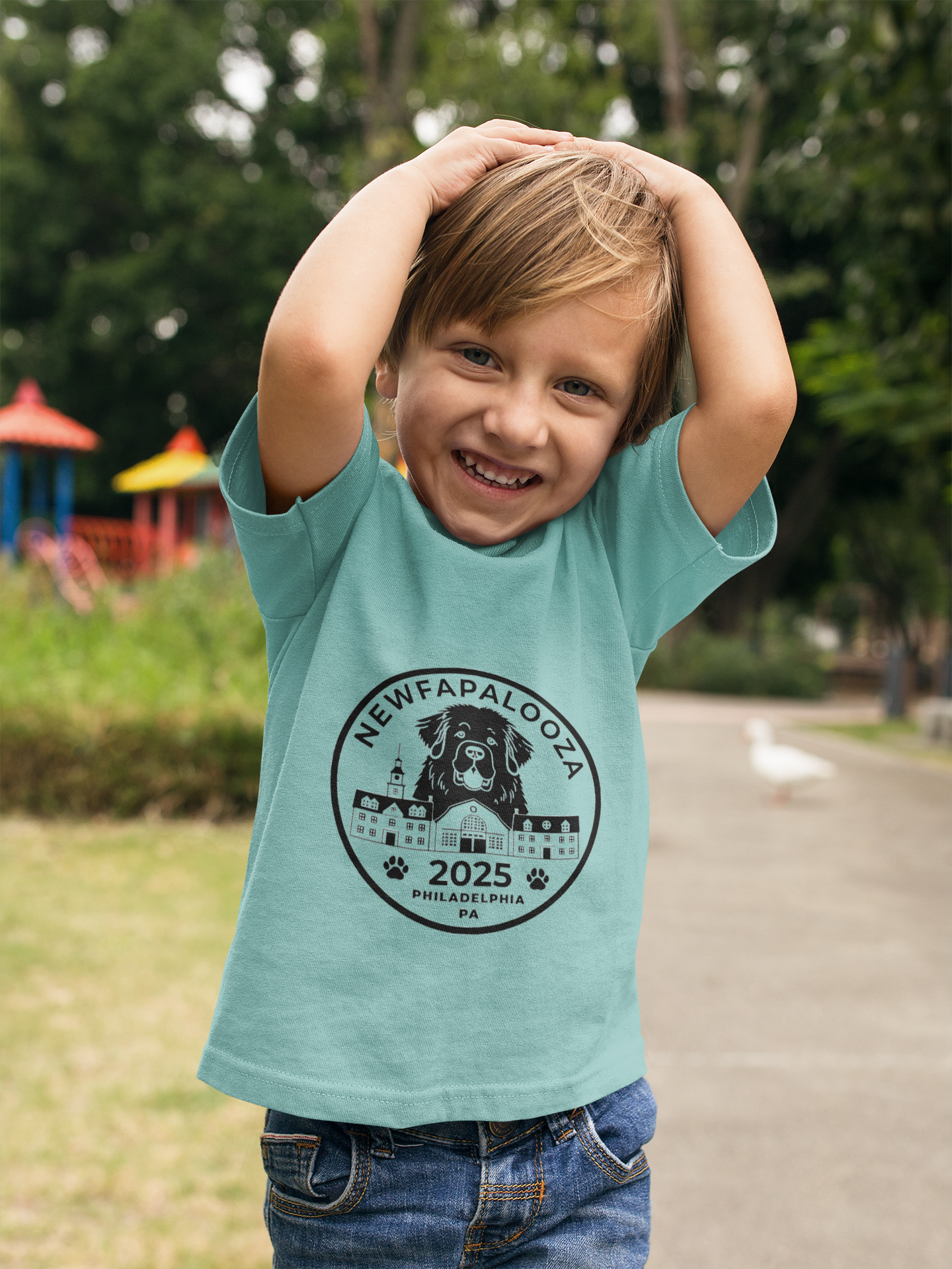 Newfapalooza 2025 Toddler's Fine Jersey Tee - Fun Dog Festival T-Shirt product thumbnail image