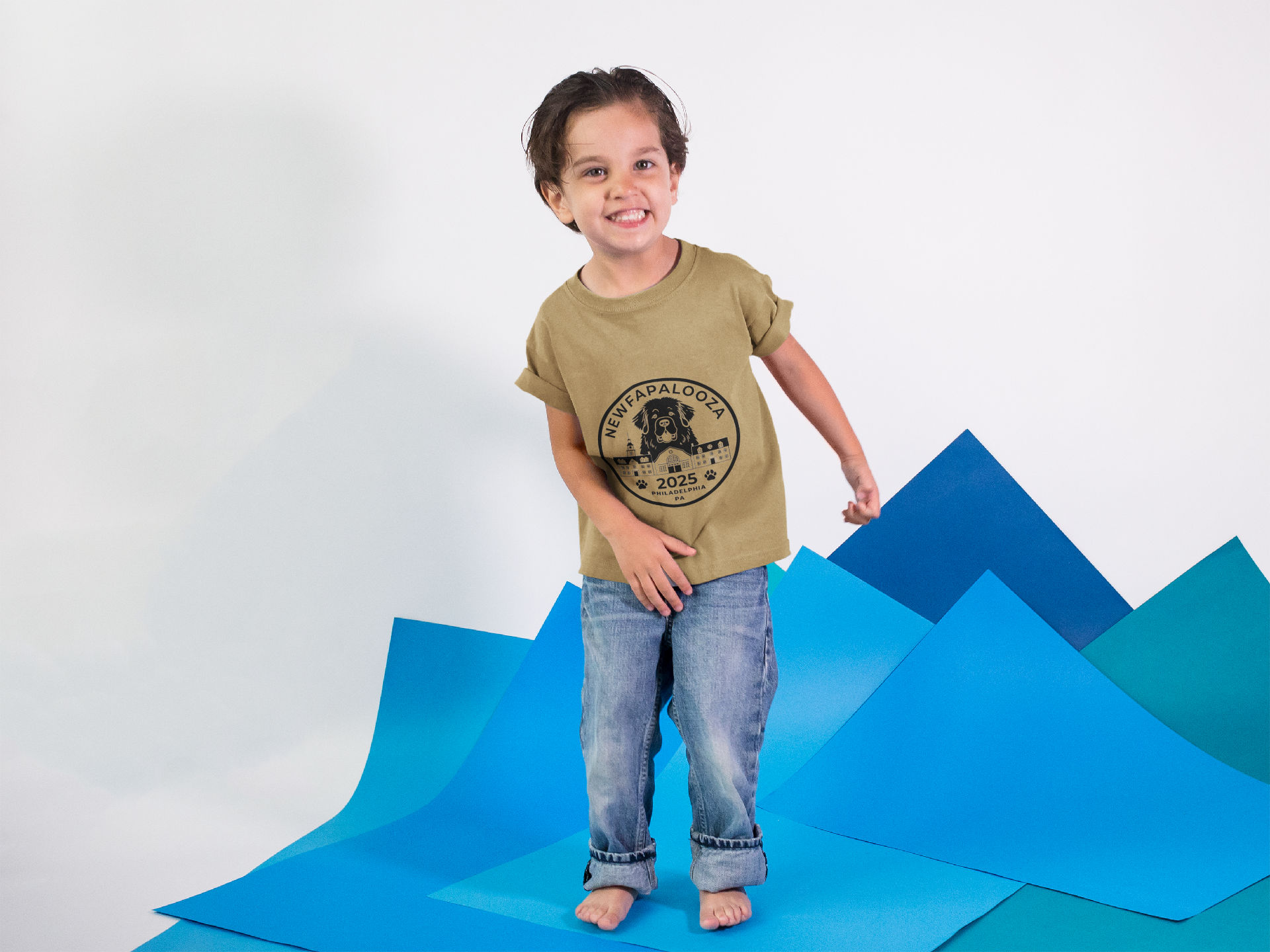 Newfapalooza 2025 Toddler's Fine Jersey Tee - Fun Dog Festival T-Shirt product thumbnail image