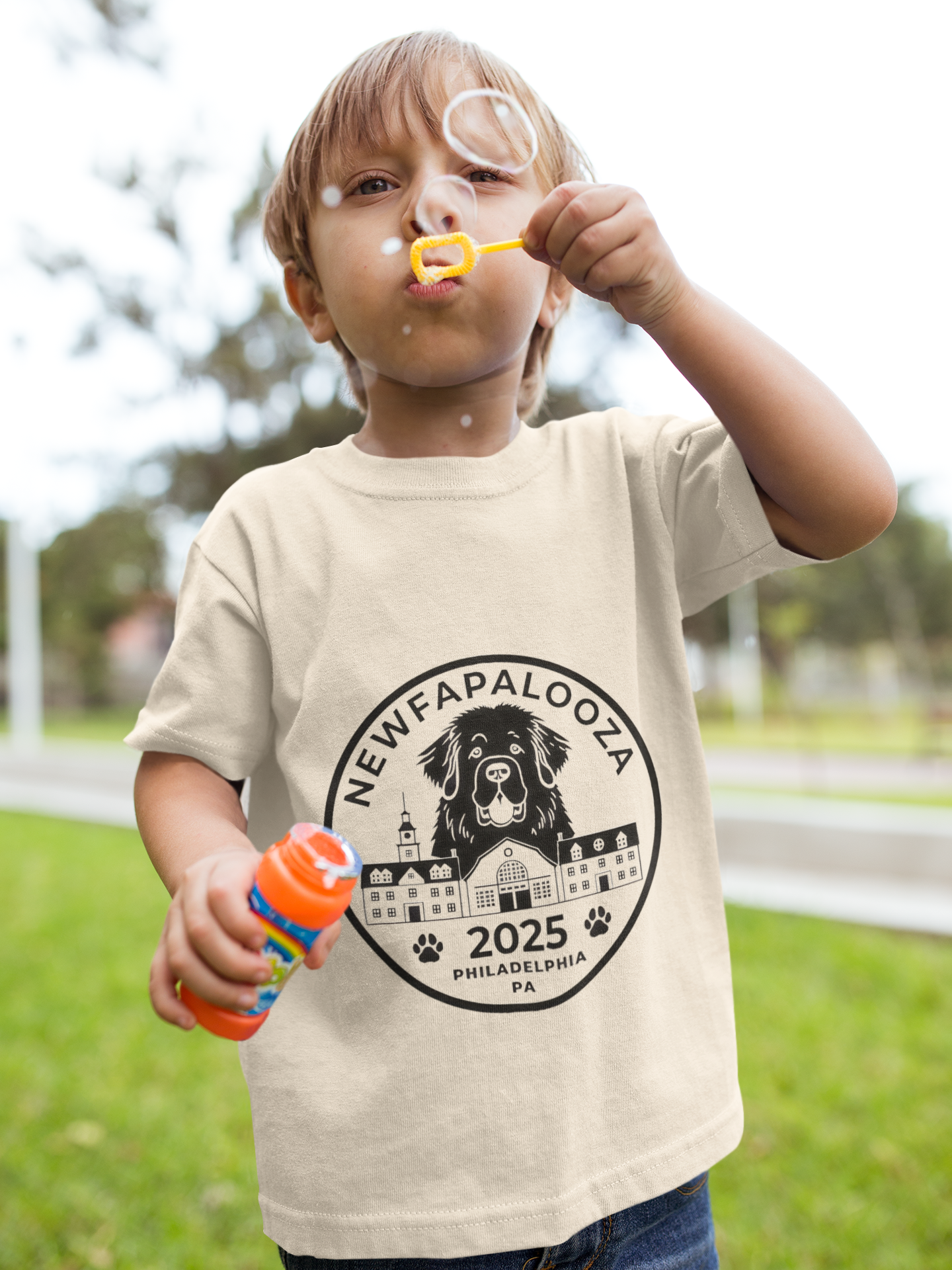 Newfapalooza 2025 Toddler's Fine Jersey Tee - Fun Dog Festival T-Shirt product thumbnail image