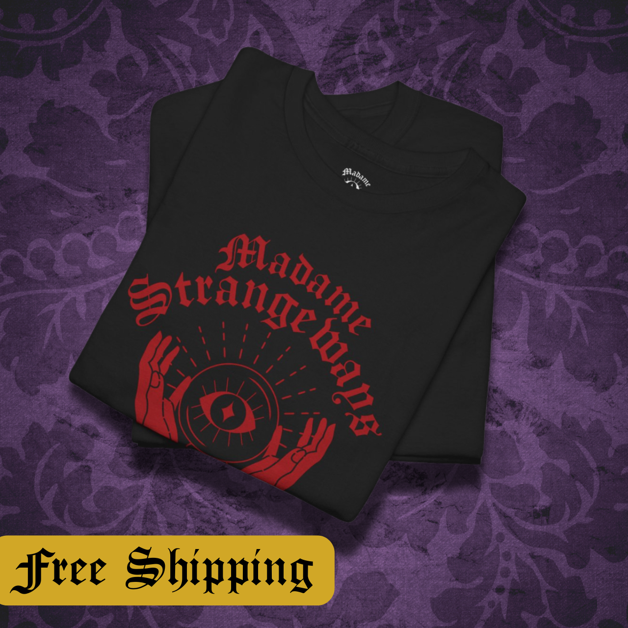 Heavy Cotton T-Shirt - Madame Strangeways True Strange Stories Podcast product thumbnail image Heavy Cotton T-Shirt - Madame Strangeways True Strange Stories Podcast product thumbnail image