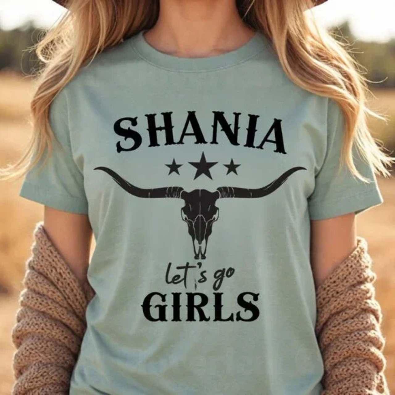 Western Country Music SHANIA LET'S GO GIRLS Graphic Print Tee Western Country Music SHANIA LET'S GO GIRLS Graphic Print Tee