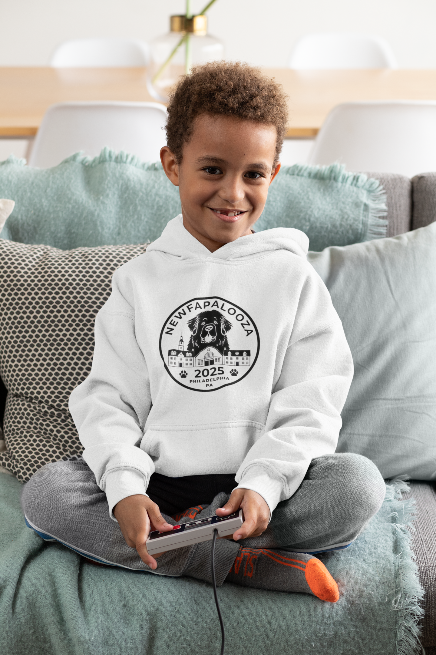 Youth Heavy Blend Hoodie - NEWFAPALOOZA 2025 Philadelphia Event Sweatshirt product thumbnail image