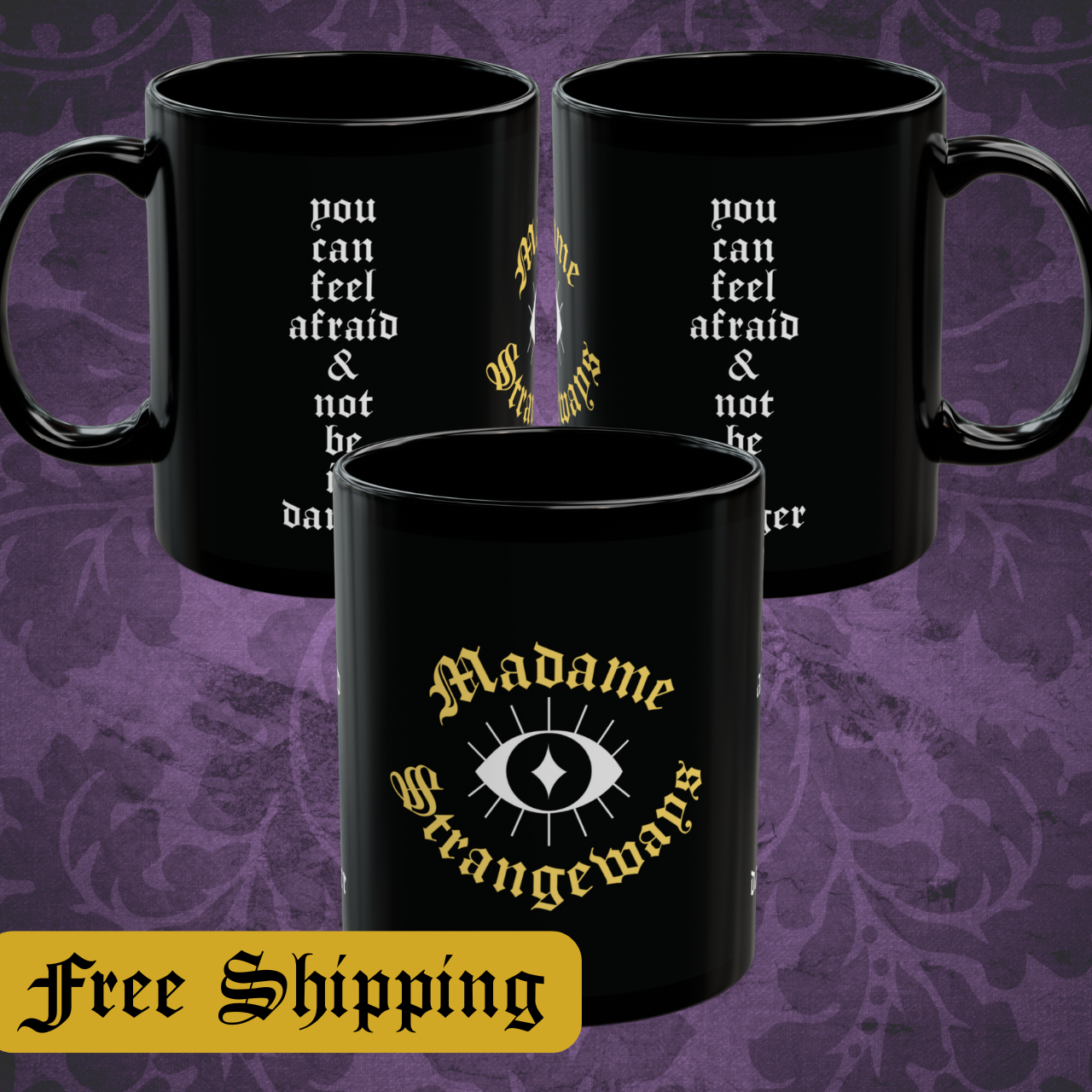 Black Mug - 11oz - Spooky Affirmation from Madame Strangeways Black Mug - 11oz - Spooky Affirmation from Madame Strangeways