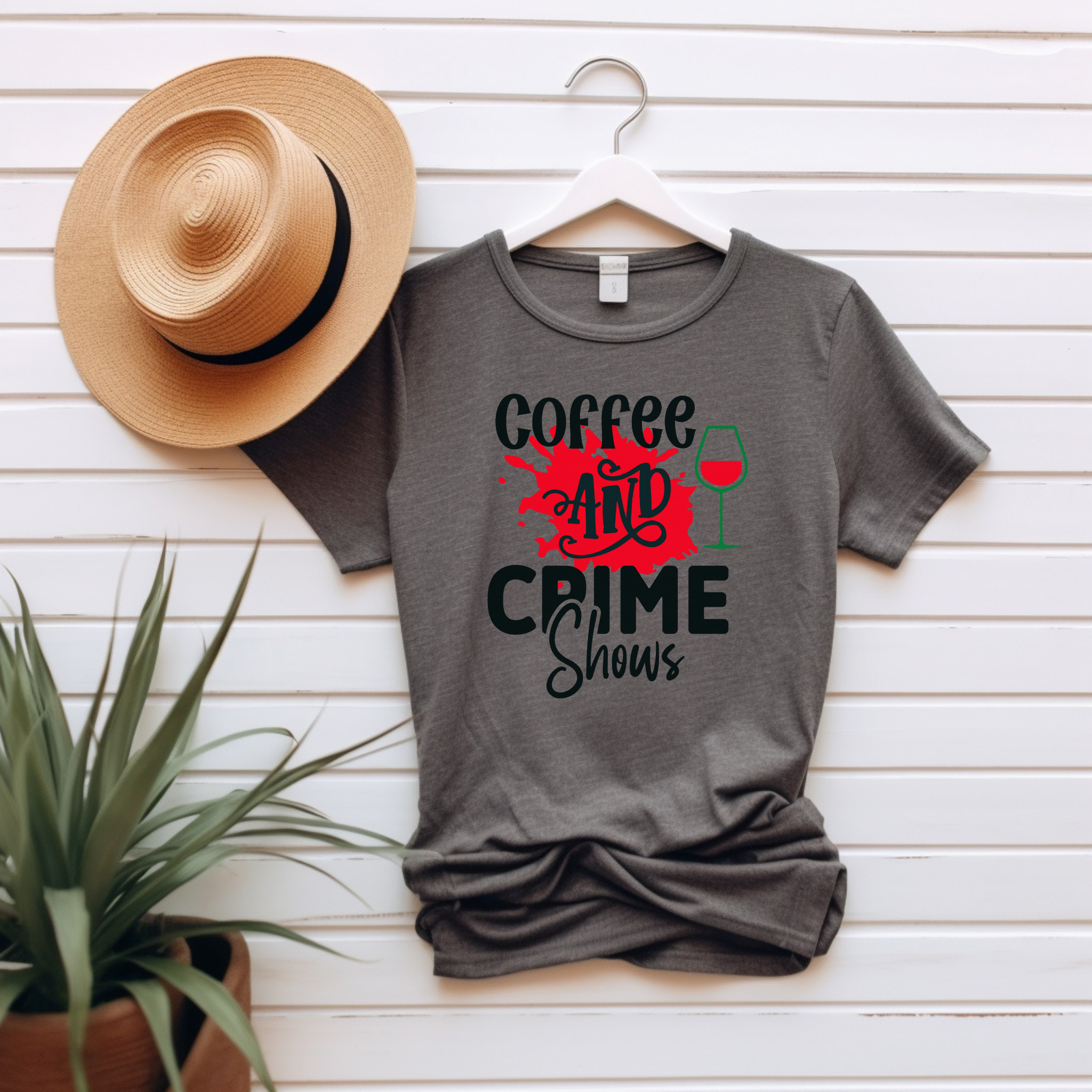 Coffee and Crime Shows  Unisex Graphic Tee product thumbnail image