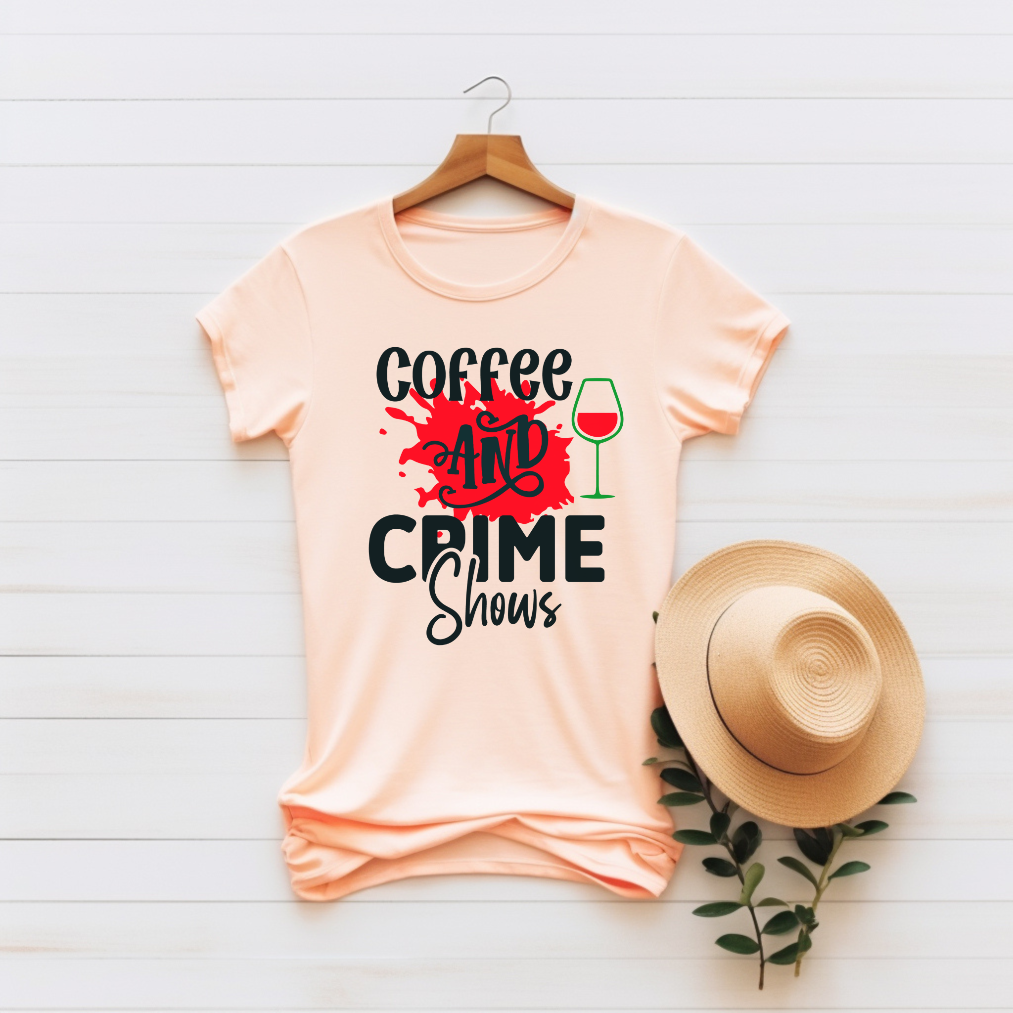 Coffee and Crime Shows  Unisex Graphic Tee product thumbnail image