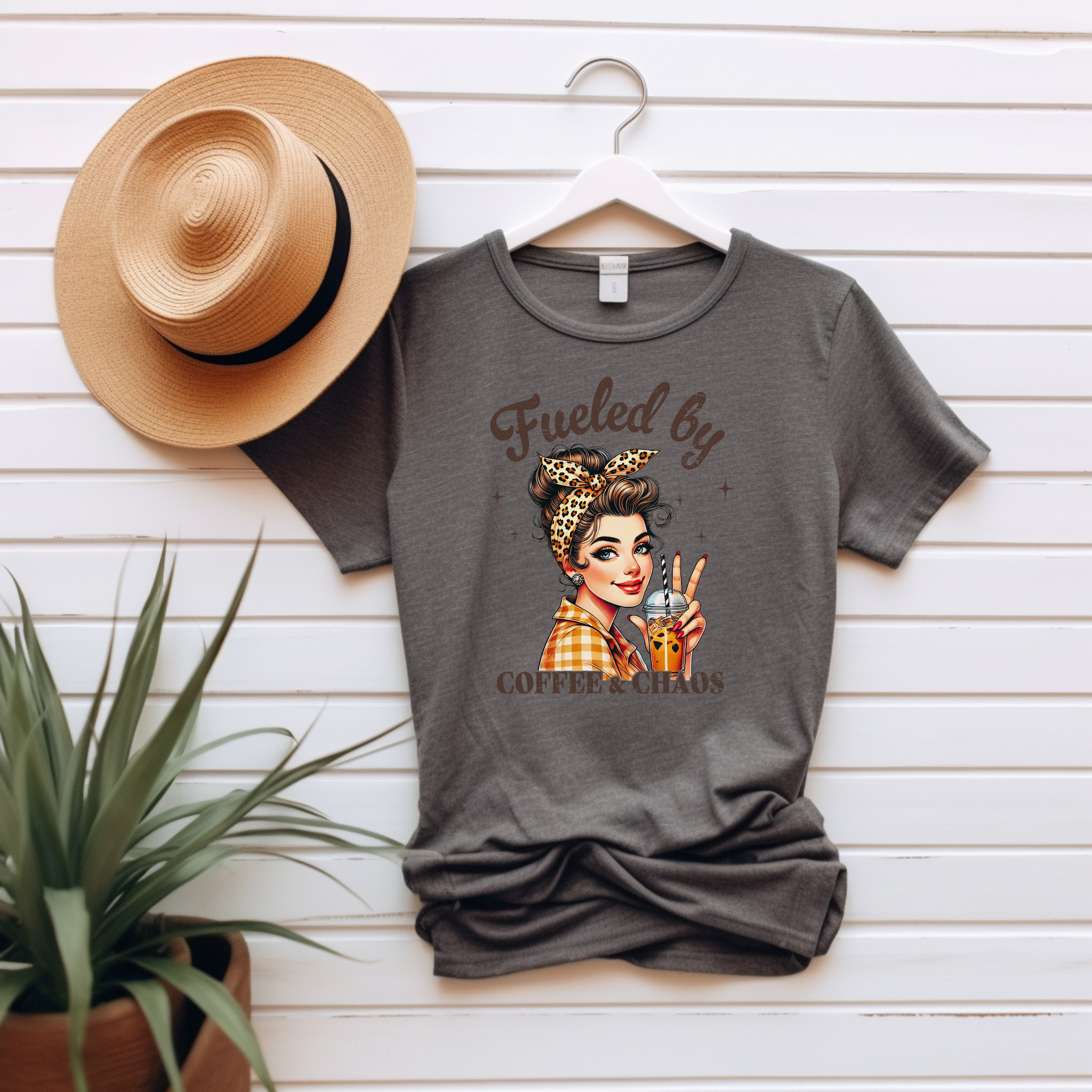 “Fueled by Coffee &amp; Chaos” Unisex Graphic Tee