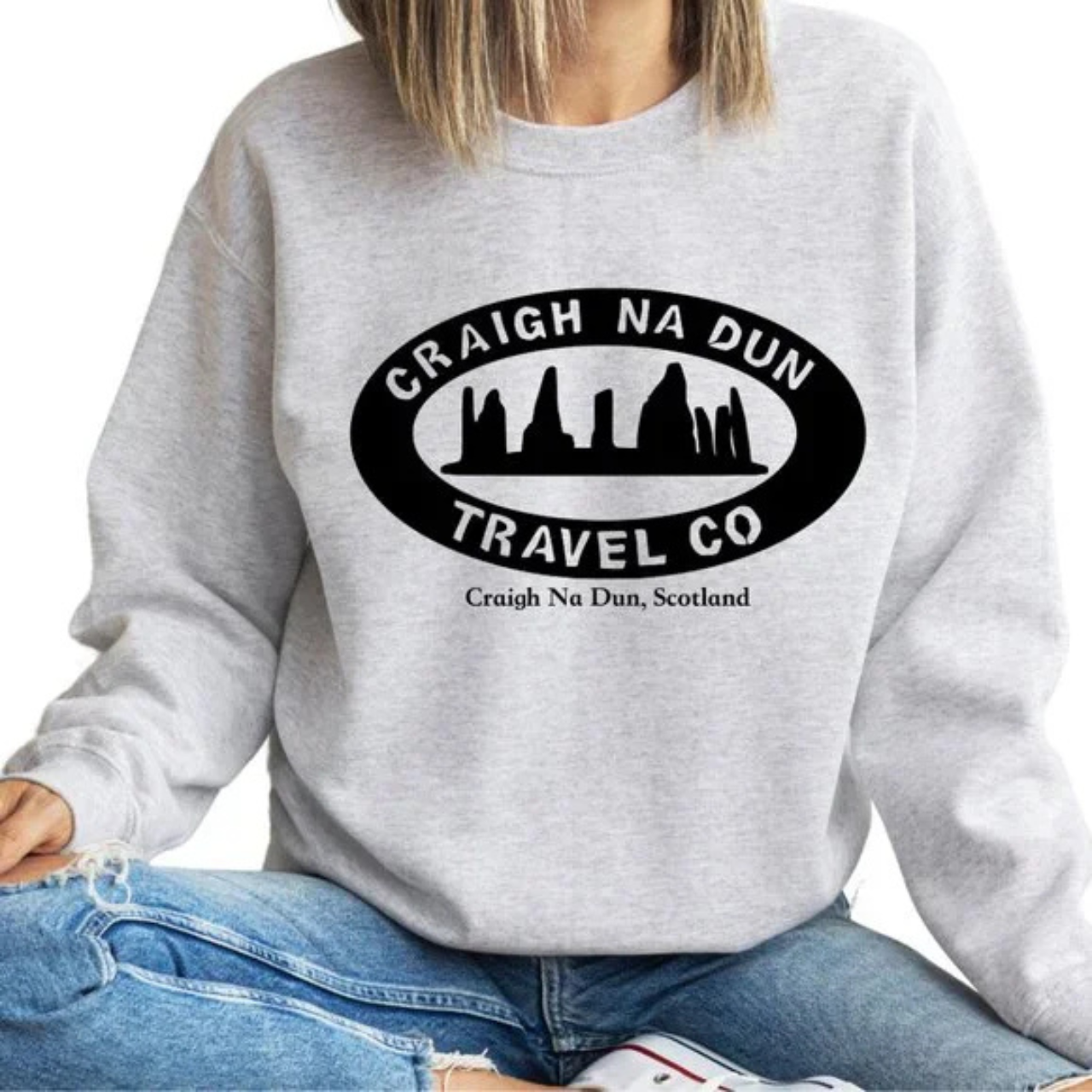 Outlander TV Show CRIAGH NA DUN TRAVEL COMPANY Unisex Sweatshirt product thumbnail image Outlander TV Show CRIAGH NA DUN TRAVEL COMPANY Unisex Sweatshirt product thumbnail image
