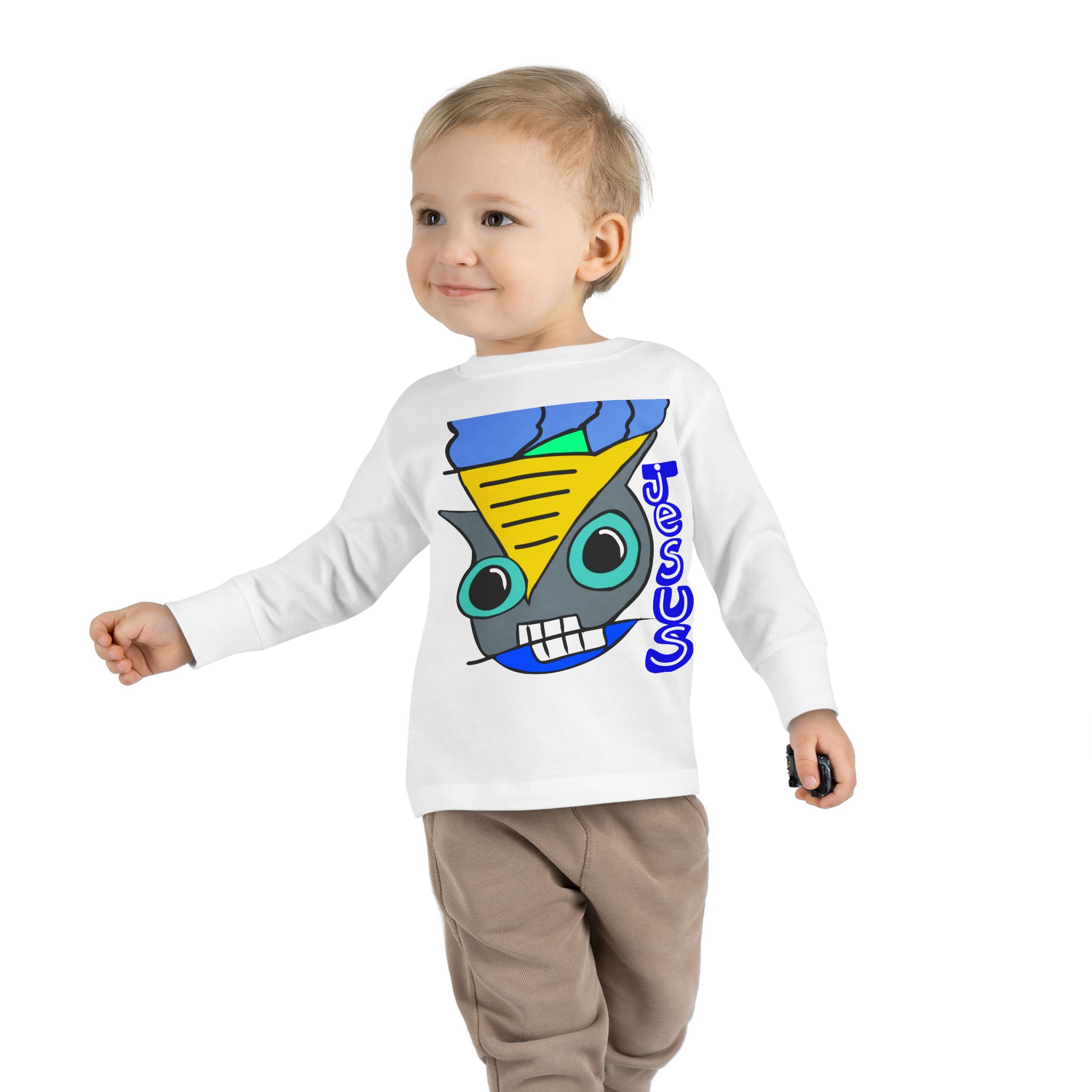 Jesus Droid Toddler Long Sleeve Tee Jesus Droid Toddler Long Sleeve Tee