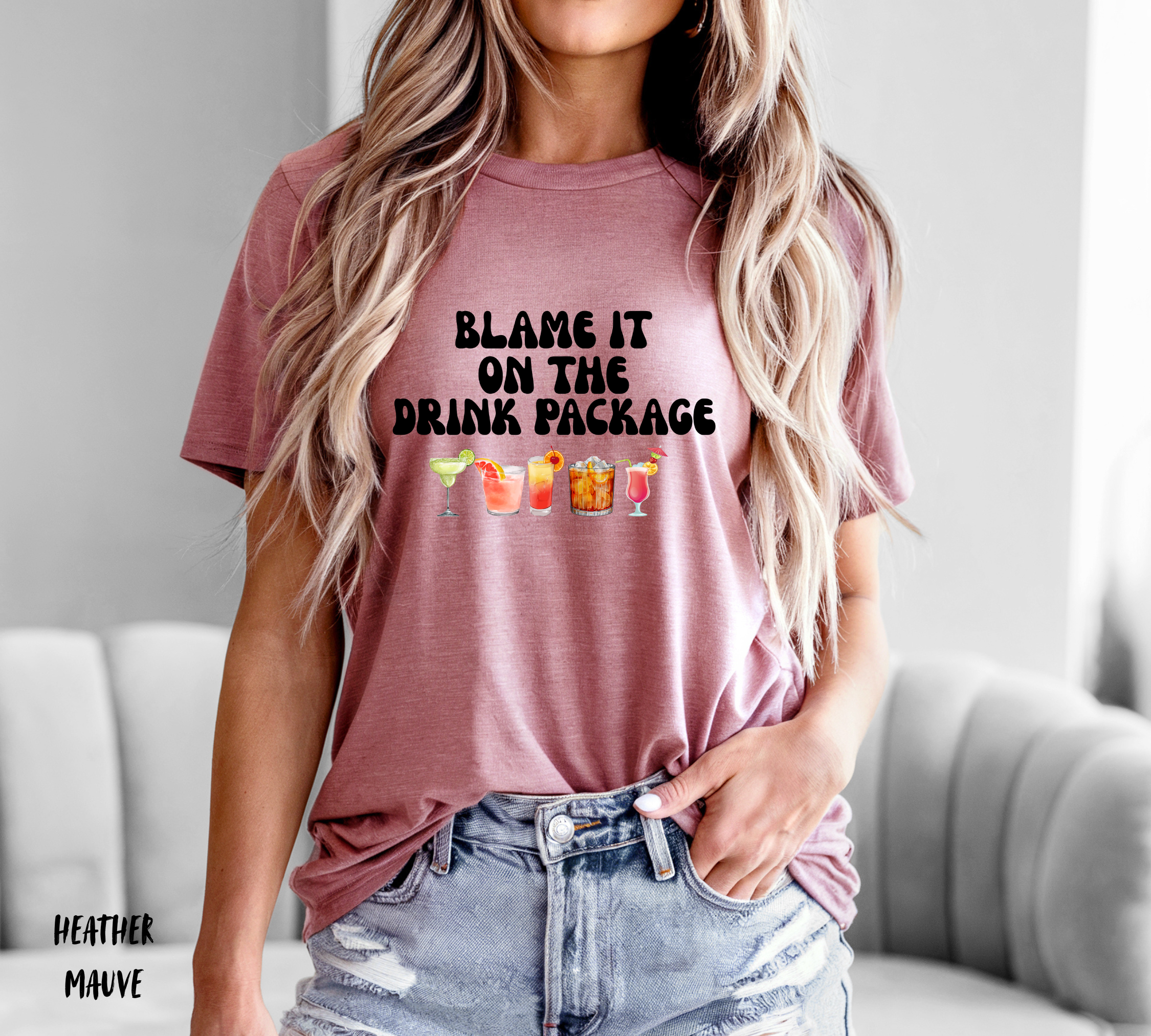Blame It on the Drink Package Unisex Jersey Tee