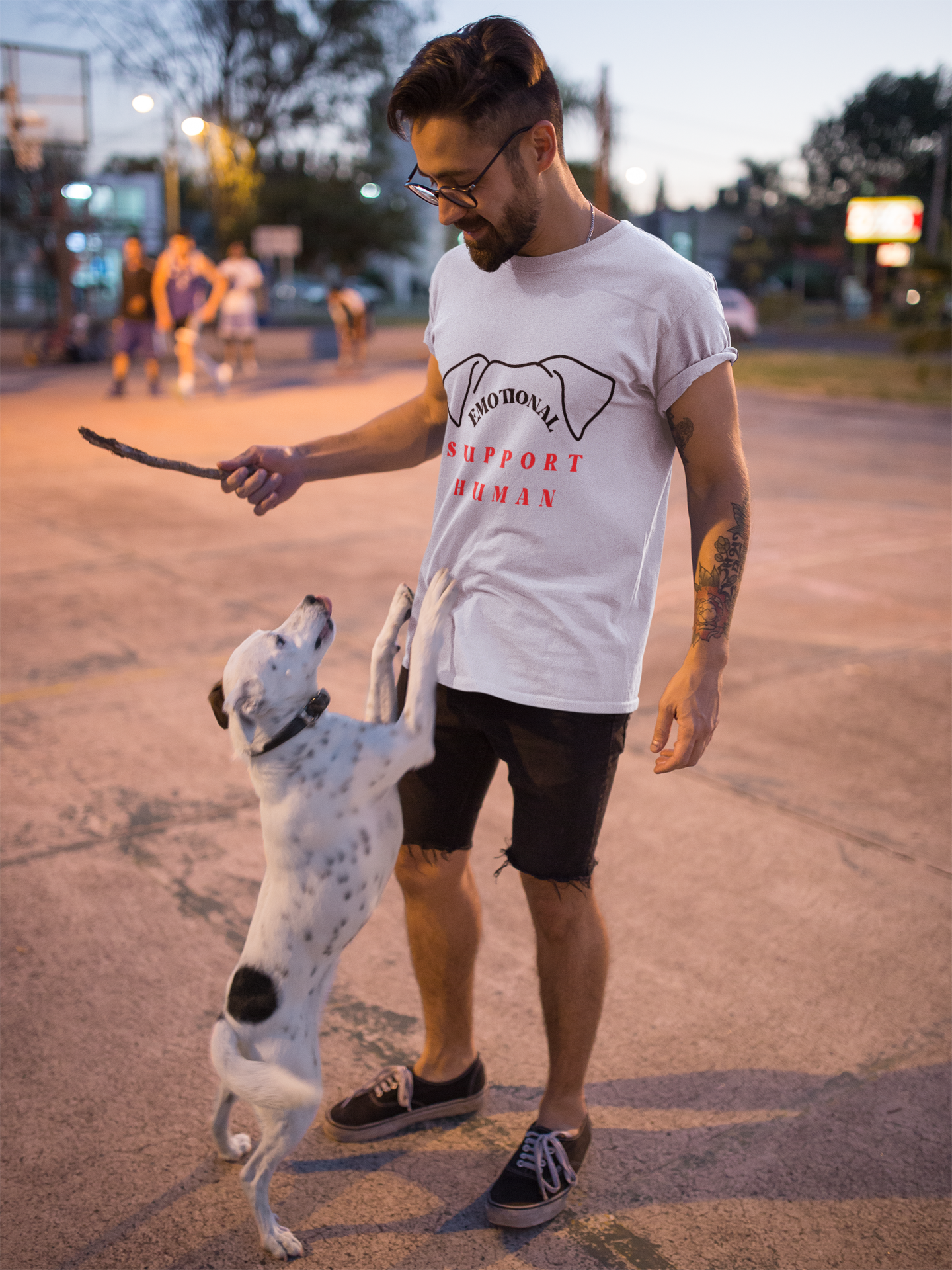 Emotional Support Human Unisex T-Shirt product thumbnail image Emotional Support Human Unisex T-Shirt product thumbnail image