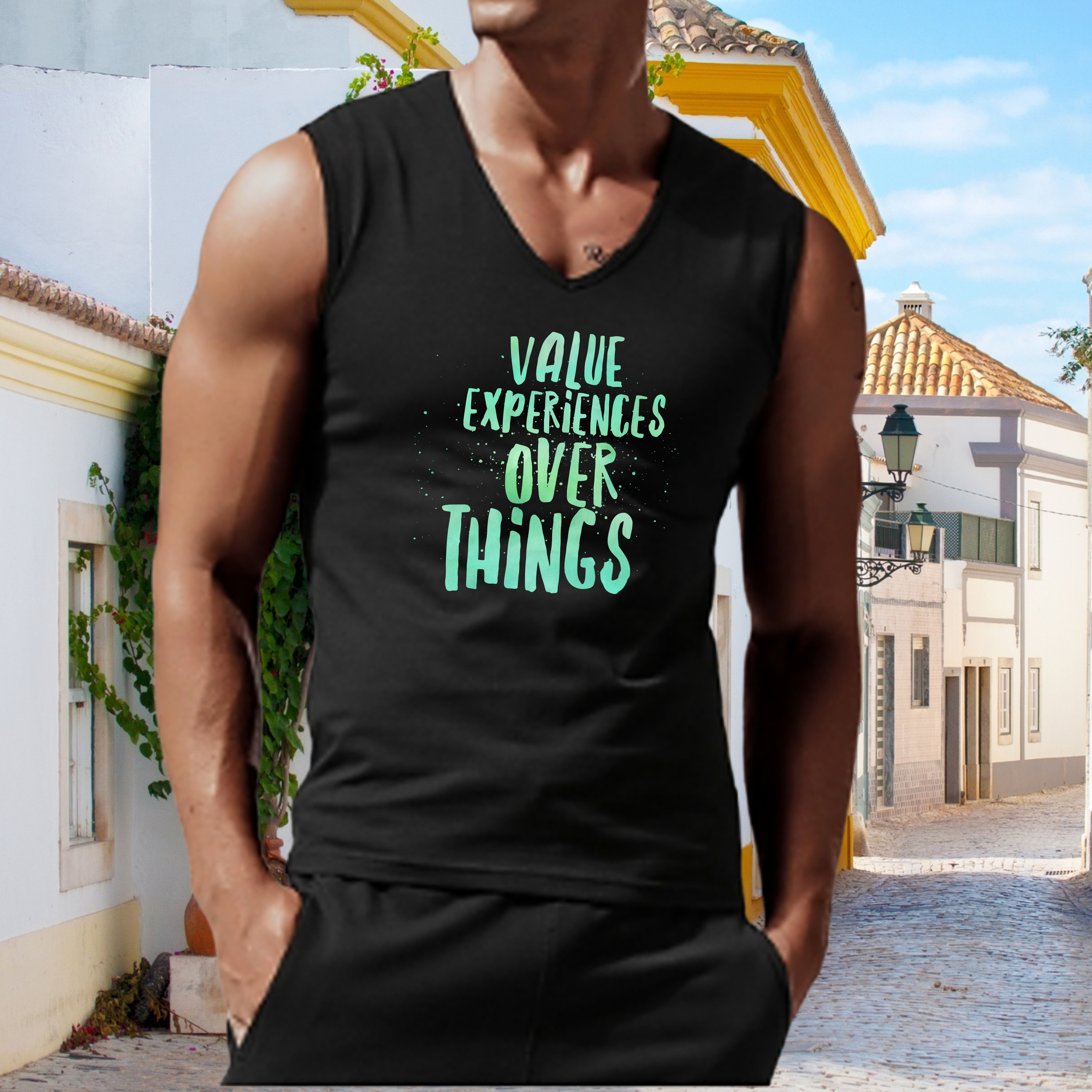 Value Experiences Over Things Unisex Jersey Tank product thumbnail image Value Experiences Over Things Unisex Jersey Tank product thumbnail image