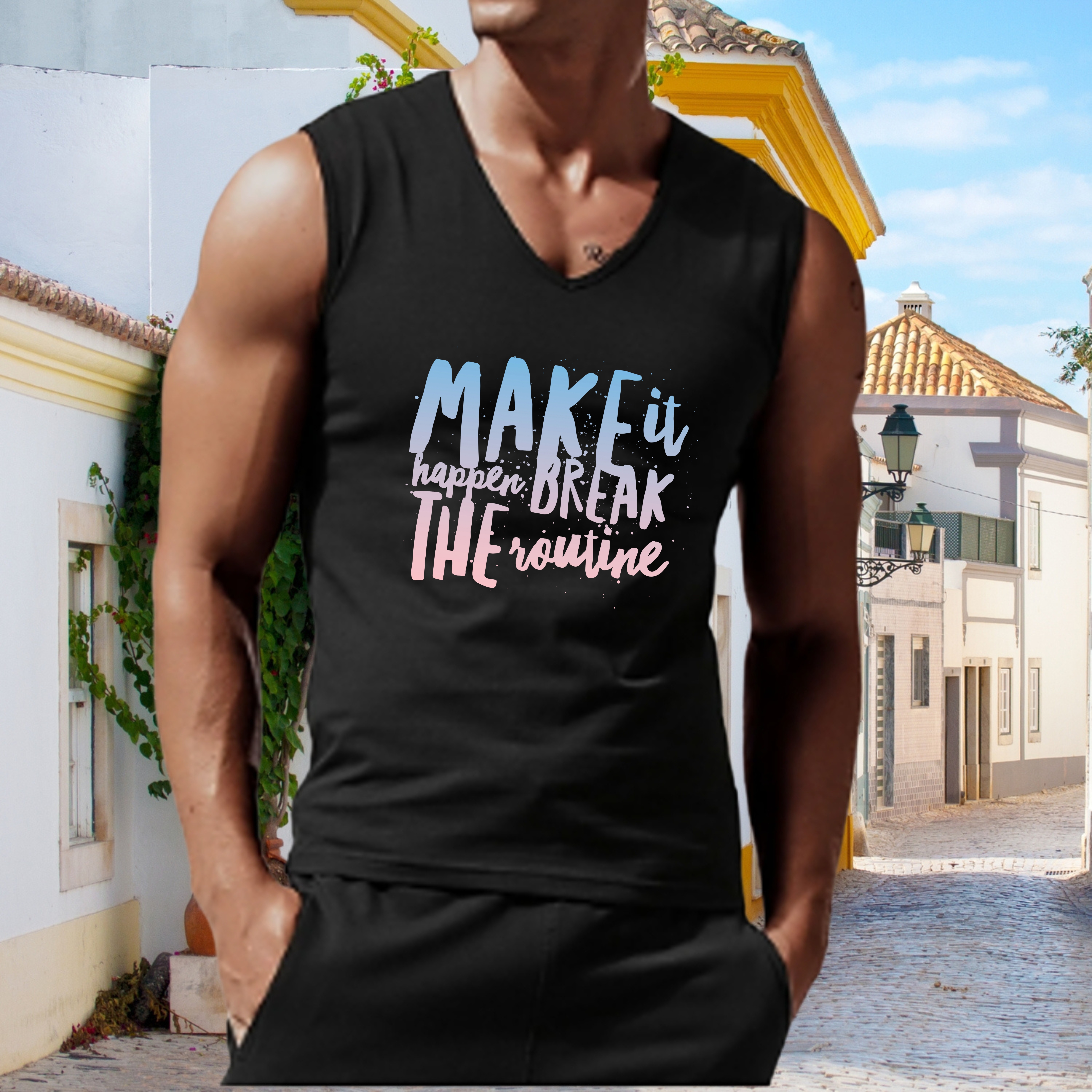 Make it Happen Break the Routine Jersey Tank Top product thumbnail image Make it Happen Break the Routine Jersey Tank Top product thumbnail image