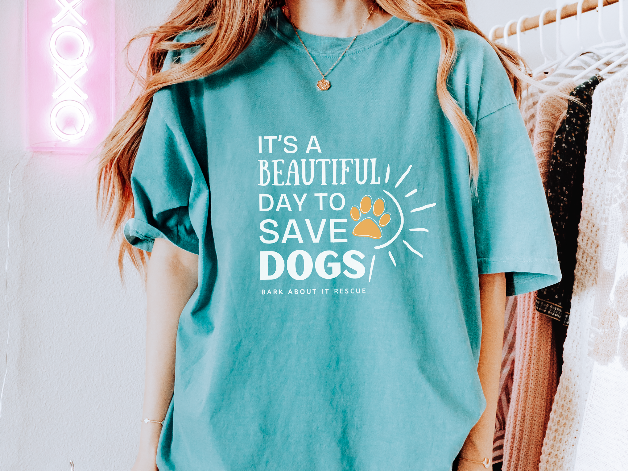 Dog Rescue T-shirt - It's a beautiful day to save dogs product thumbnail image