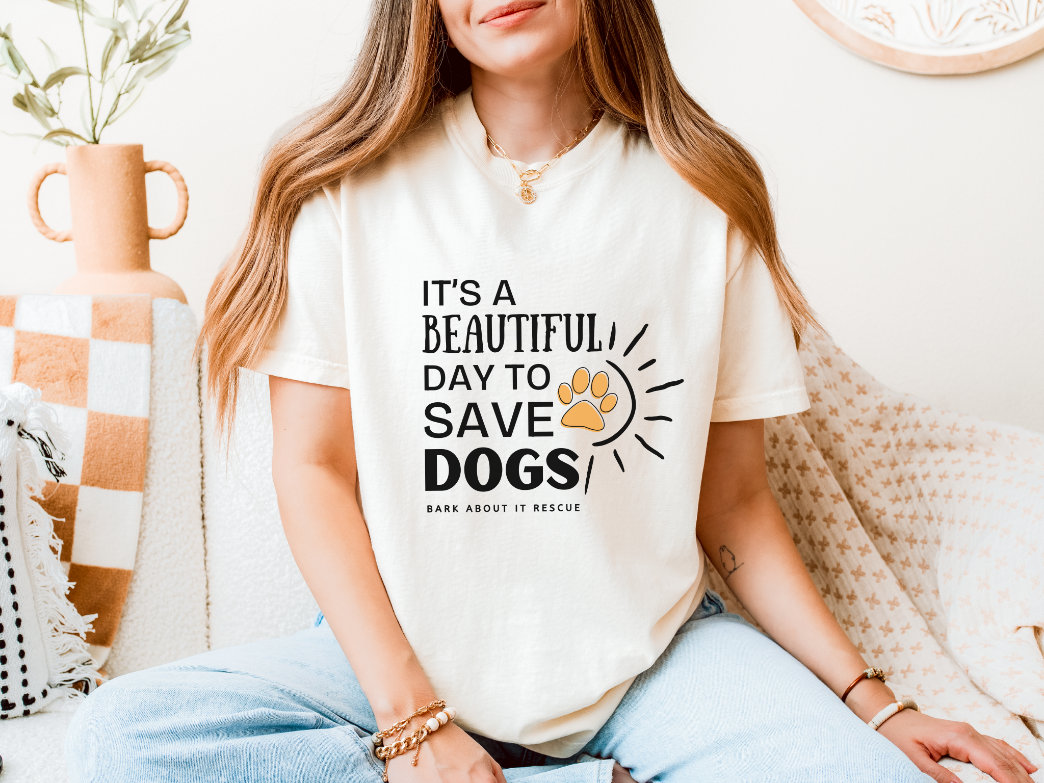 Dog Rescue T-shirt - It's a beautiful day to save dogs product thumbnail image