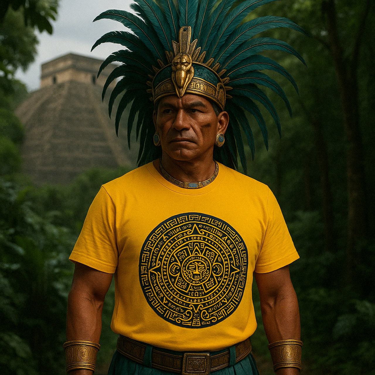 Aztec Calendar Tee - Mexican Culture Unisex T-Shirt product thumbnail image Aztec Calendar Tee - Mexican Culture Unisex T-Shirt product thumbnail image