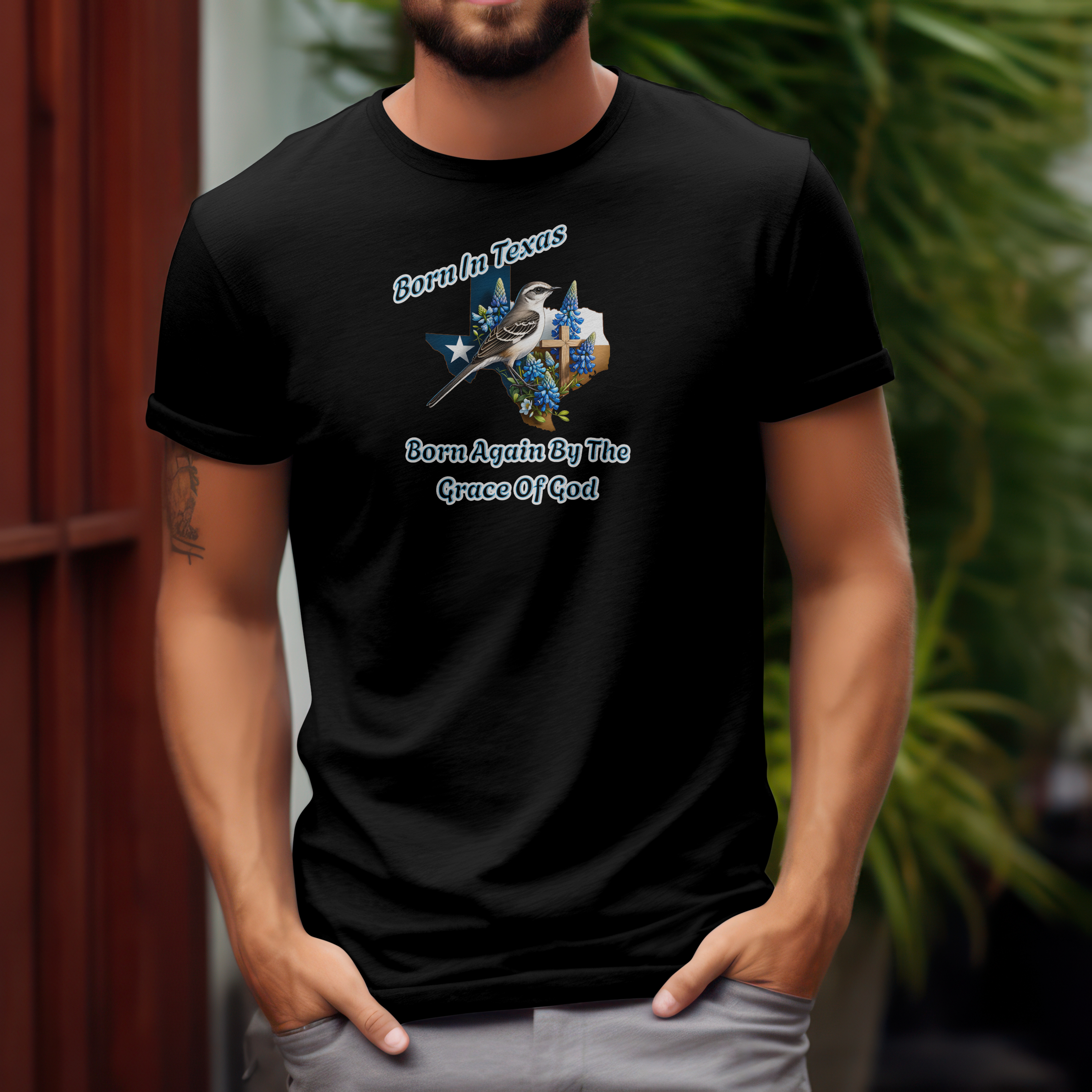 Born In Texas, Born Again By The Grace Of God Unisex Softstyle T-Shirt - Faith & Pride in Spirituality product thumbnail image Born In Texas, Born Again By The Grace Of God Unisex Softstyle T-Shirt - Faith & Pride in Spirituality product thumbnail image