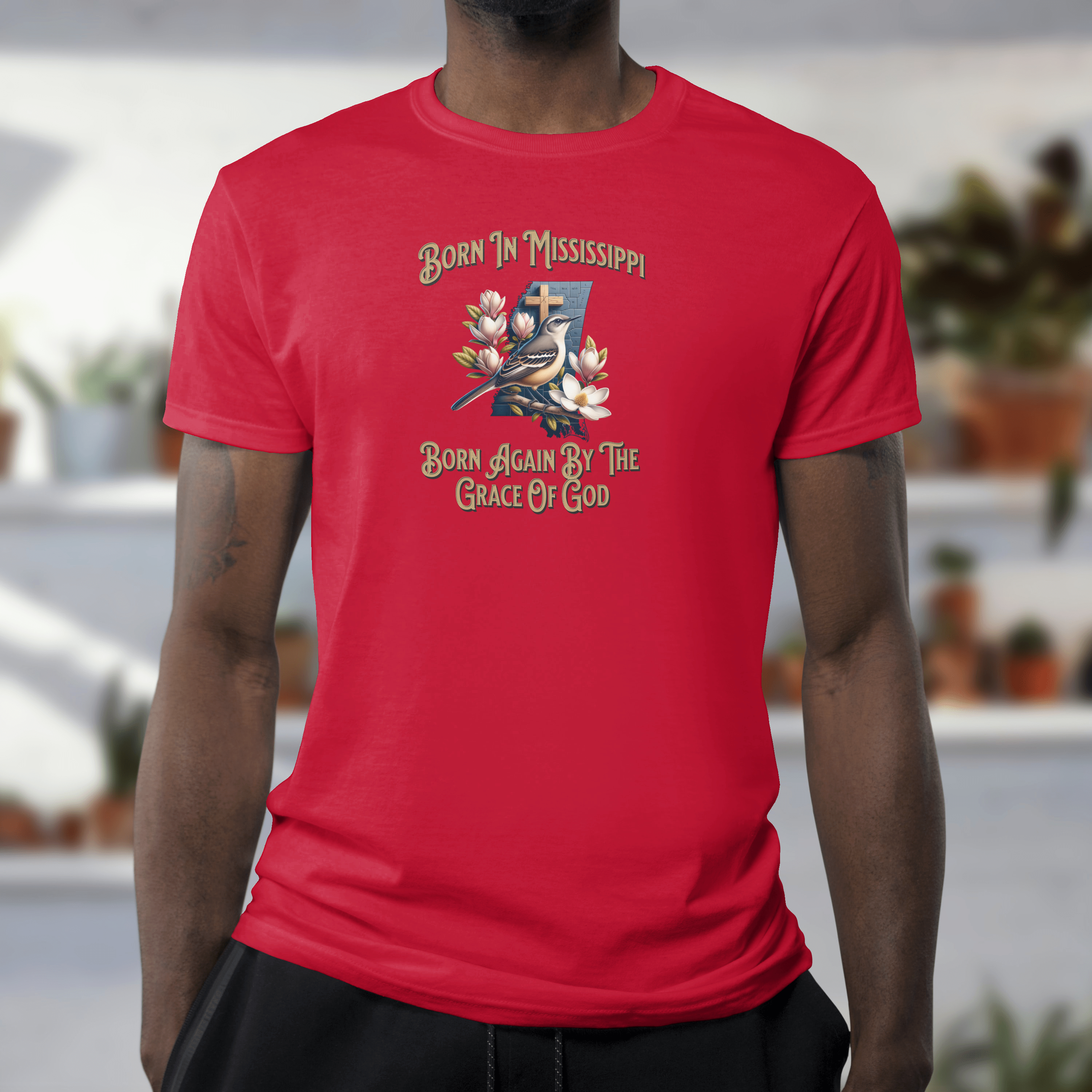 Born In Mississippi, Born Again By The Grace Of God Unisex Softstyle T-Shirt -Faith & Pride in Spirituality product thumbnail image Born In Mississippi, Born Again By The Grace Of God Unisex Softstyle T-Shirt -Faith & Pride in Spirituality product thumbnail image