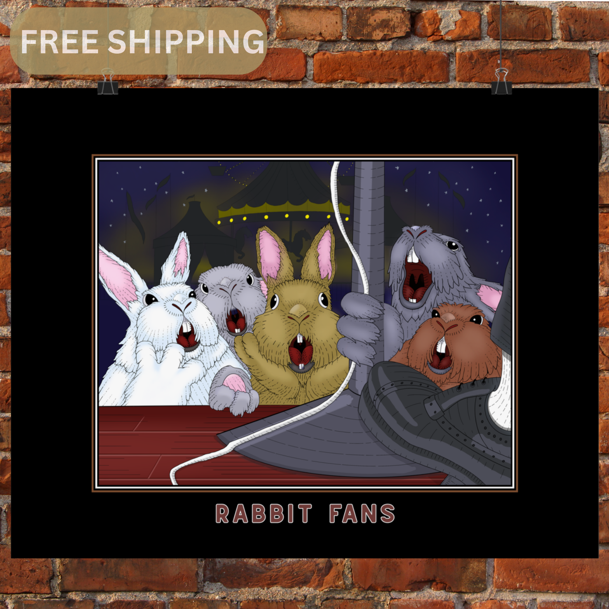 Satin Art Poster - "Rabbit Fans" - Vibrant Graphic Animal Lovers Home Decor product thumbnail image Satin Art Poster - "Rabbit Fans" - Vibrant Graphic Animal Lovers Home Decor product thumbnail image