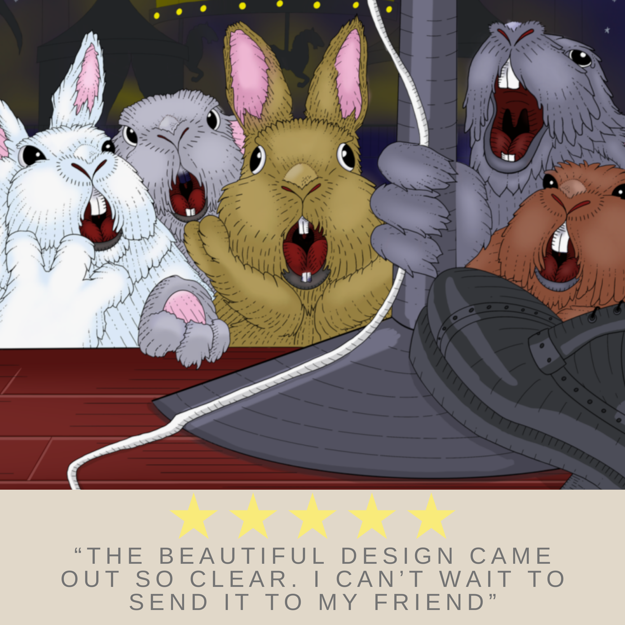 Satin Art Poster - "Rabbit Fans" - Vibrant Graphic Animal Lovers Home Decor product thumbnail image Satin Art Poster - "Rabbit Fans" - Vibrant Graphic Animal Lovers Home Decor product thumbnail image