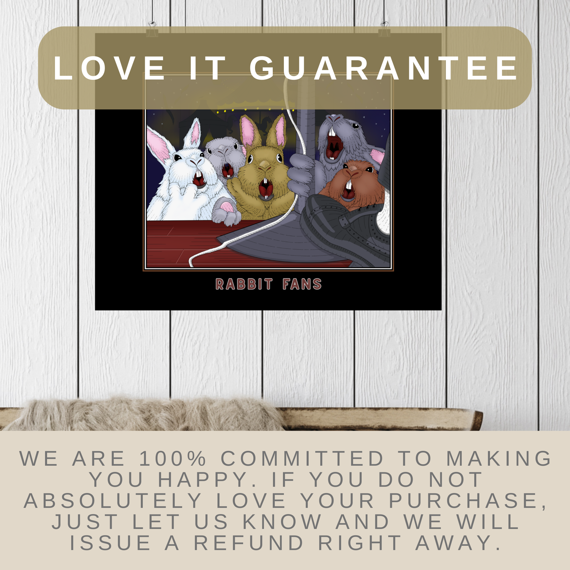 Satin Art Poster - "Rabbit Fans" - Vibrant Graphic Animal Lovers Home Decor product thumbnail image Satin Art Poster - "Rabbit Fans" - Vibrant Graphic Animal Lovers Home Decor product thumbnail image