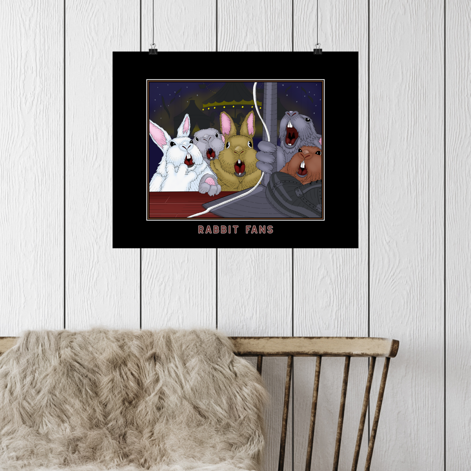Satin Art Poster - "Rabbit Fans" - Vibrant Graphic Animal Lovers Home Decor product thumbnail image Satin Art Poster - "Rabbit Fans" - Vibrant Graphic Animal Lovers Home Decor product thumbnail image
