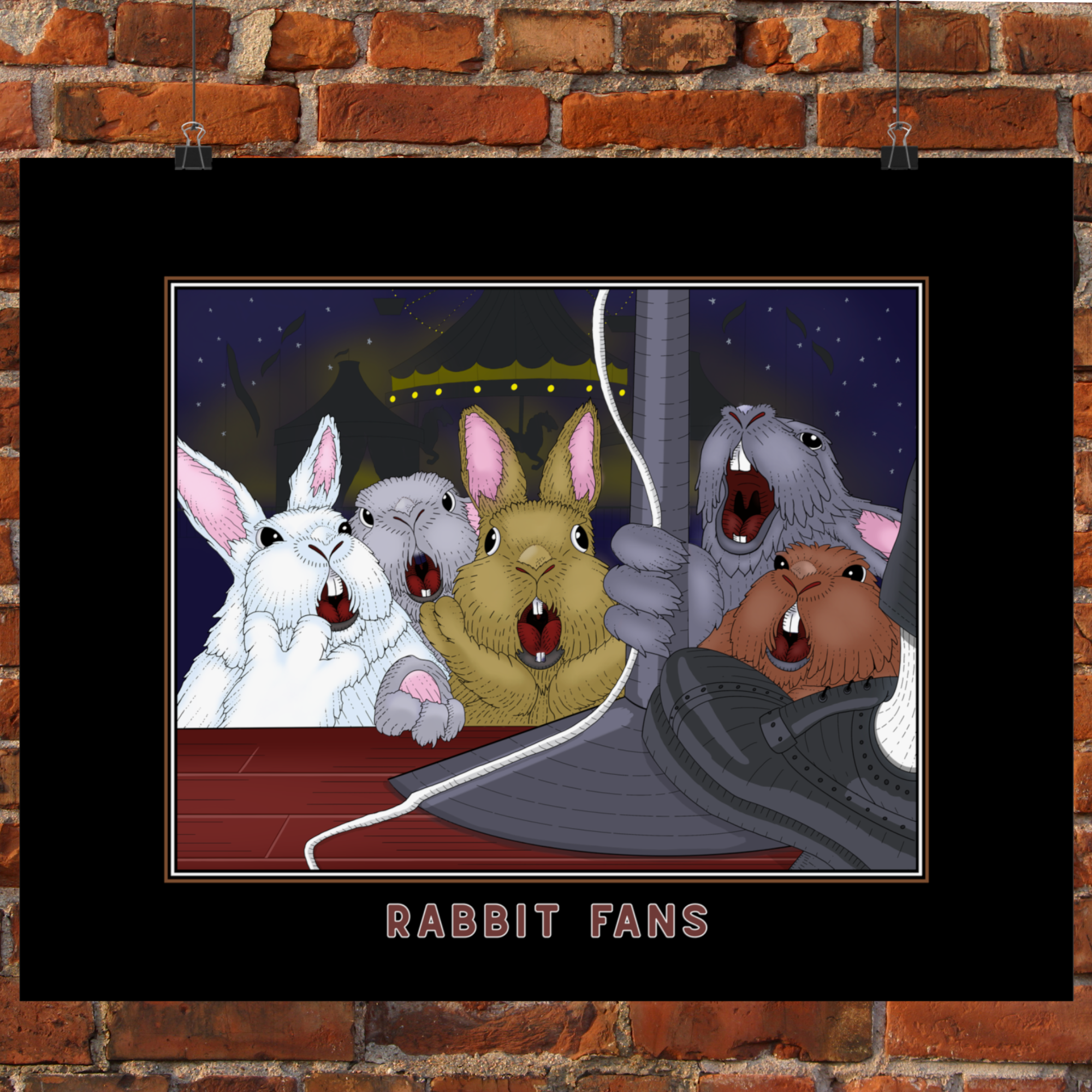 Satin Art Poster - "Rabbit Fans" - Vibrant Graphic Animal Lovers Home Decor product thumbnail image Satin Art Poster - "Rabbit Fans" - Vibrant Graphic Animal Lovers Home Decor product thumbnail image