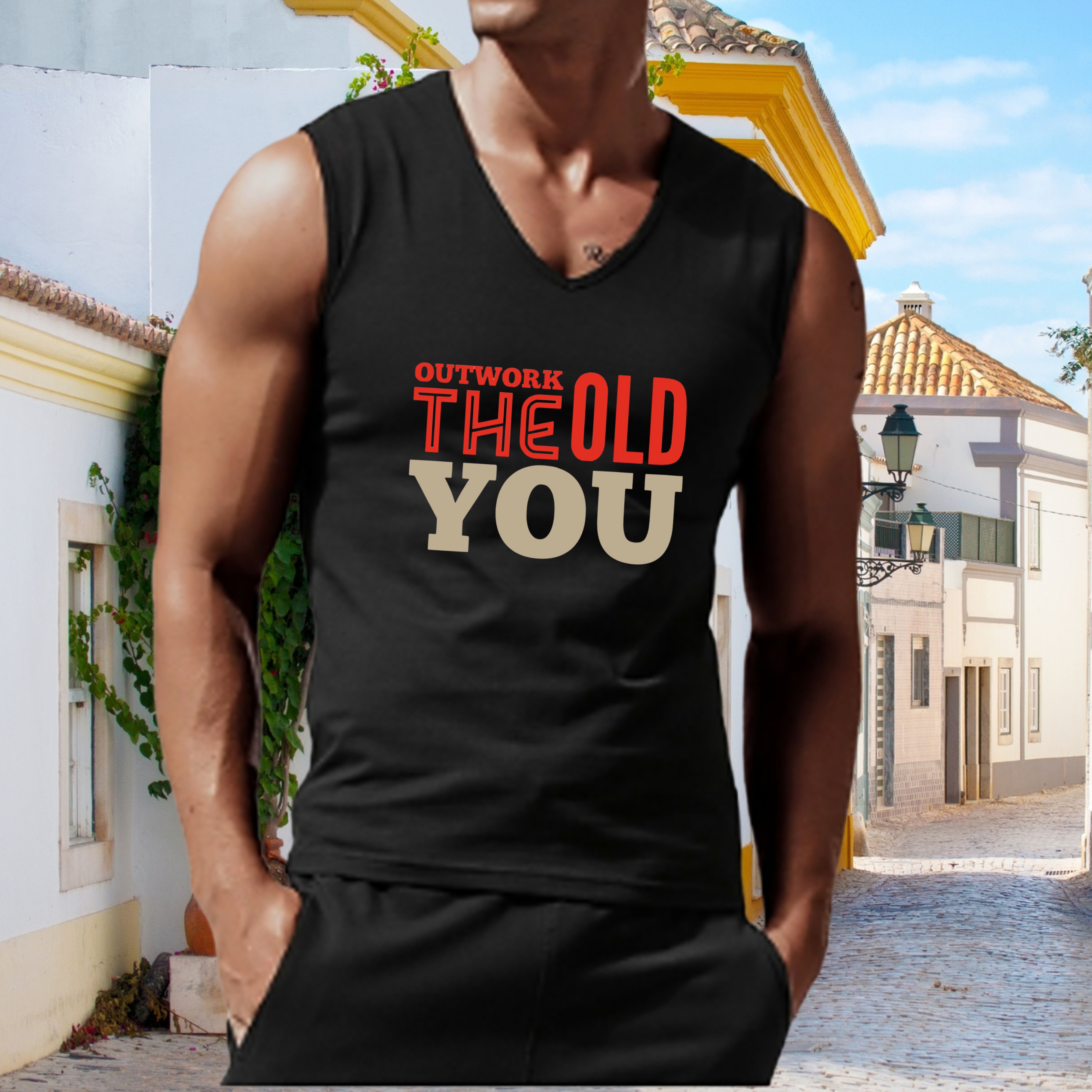 Outwork the Old You Jersey Tank Top product thumbnail image