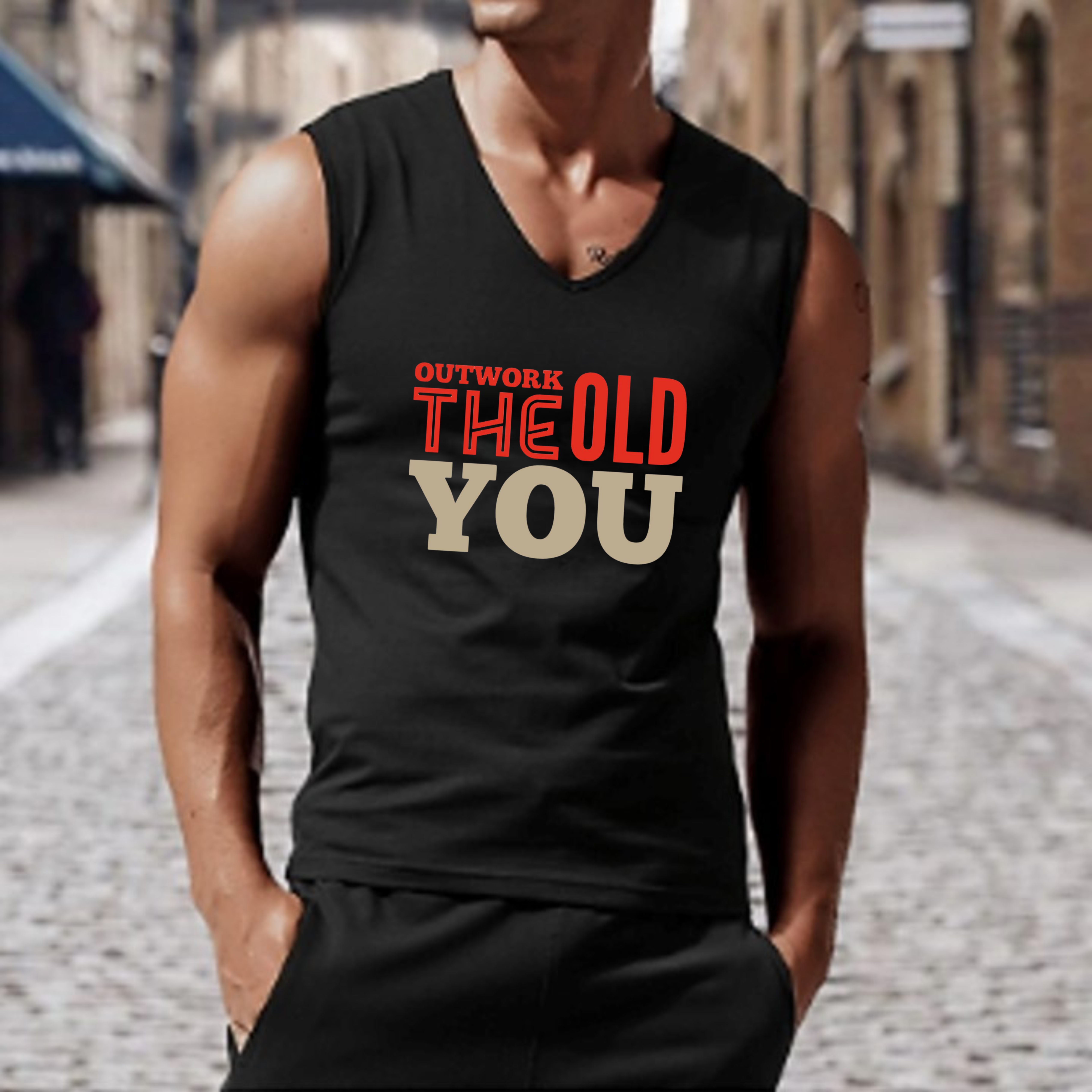 Outwork the Old You Jersey Tank Top product thumbnail image
