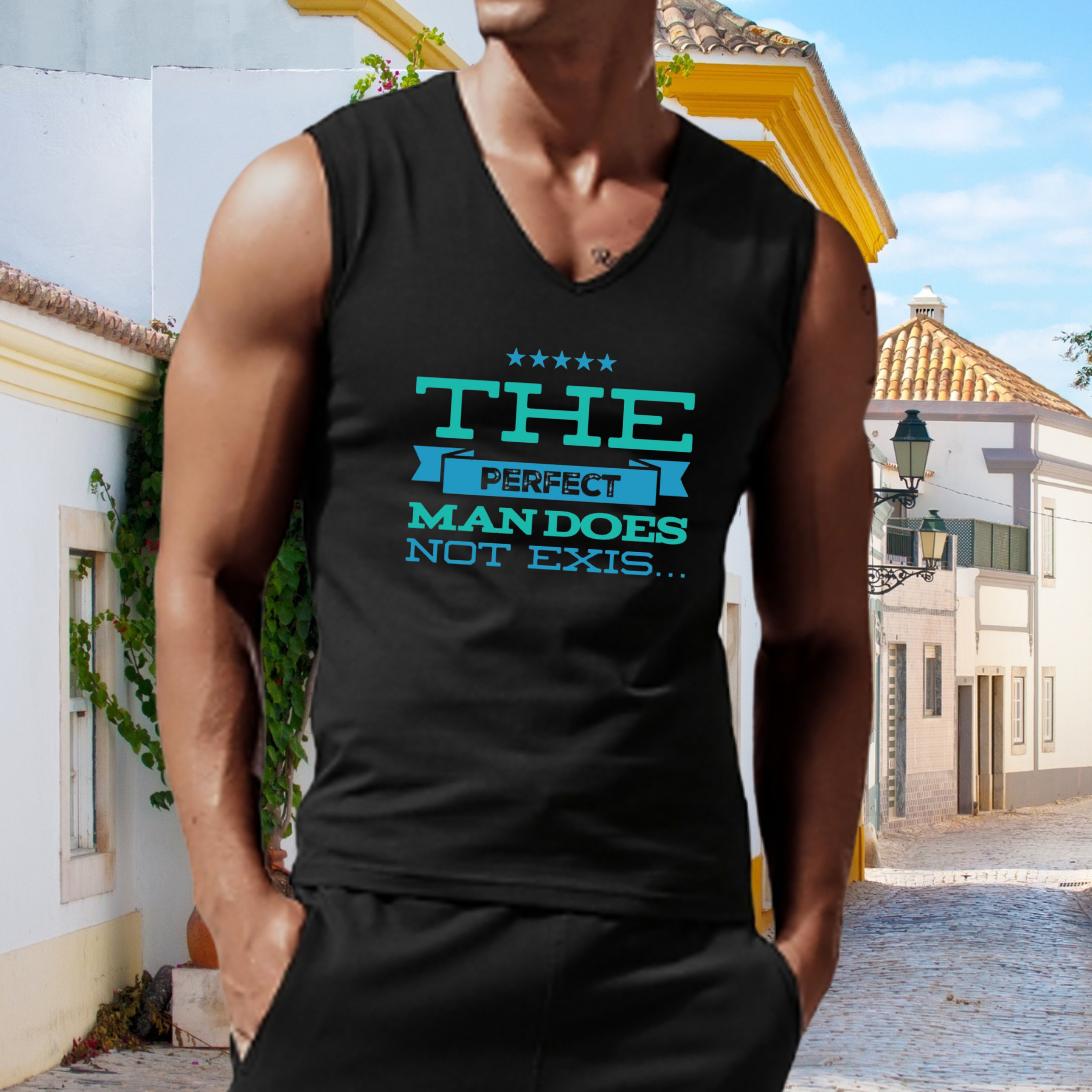 The Perfect Man Does Not Exis... Jersey Tank Top