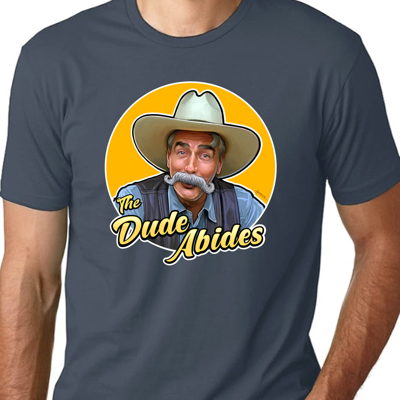 Big Lebowski The Dude Abides Unisex Cotton Crew Tee product thumbnail image Big Lebowski The Dude Abides Unisex Cotton Crew Tee product thumbnail image