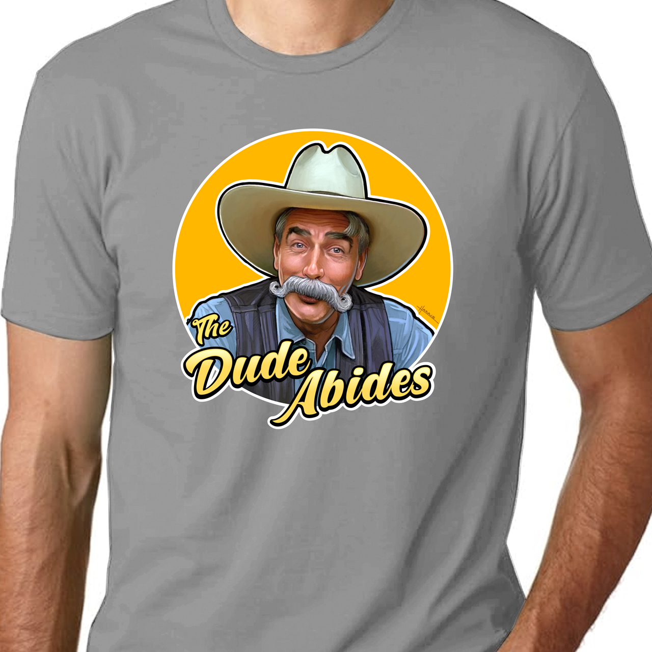 Big Lebowski The Dude Abides Unisex Cotton Crew Tee product thumbnail image Big Lebowski The Dude Abides Unisex Cotton Crew Tee product thumbnail image