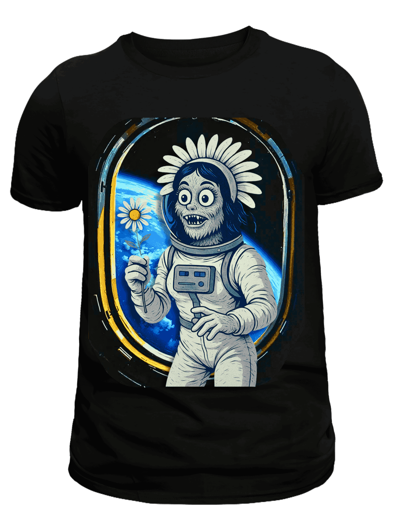 "Launched &amp; Unbothered | Space Werebeast Daisy Tee"
