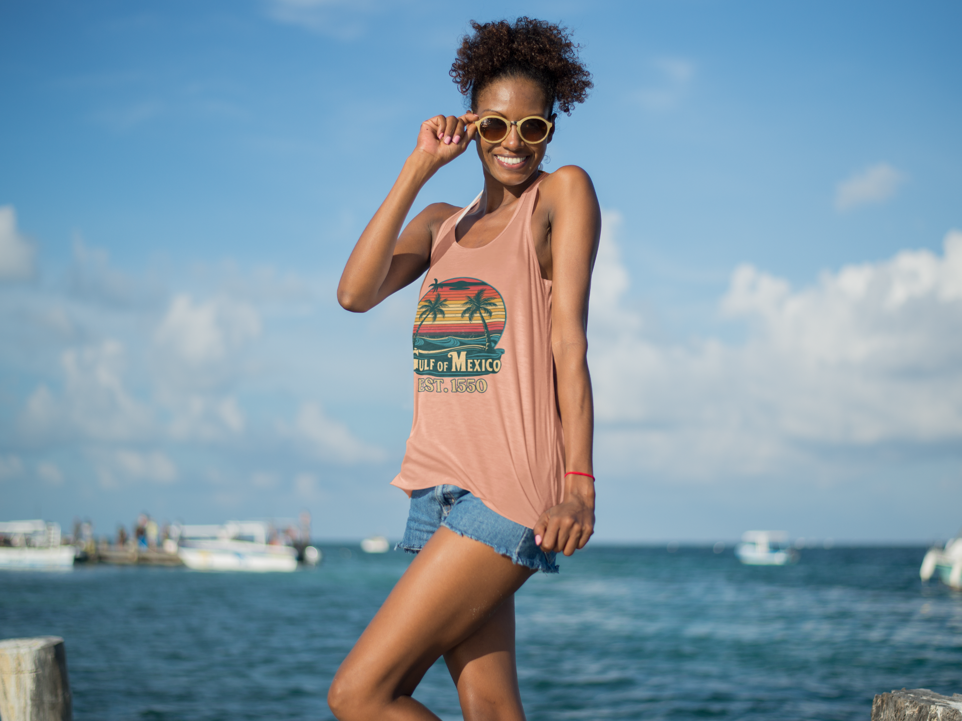 Women's Tank Top - Chic Gulf of Mexico Design product thumbnail image Women's Tank Top - Chic Gulf of Mexico Design product thumbnail image